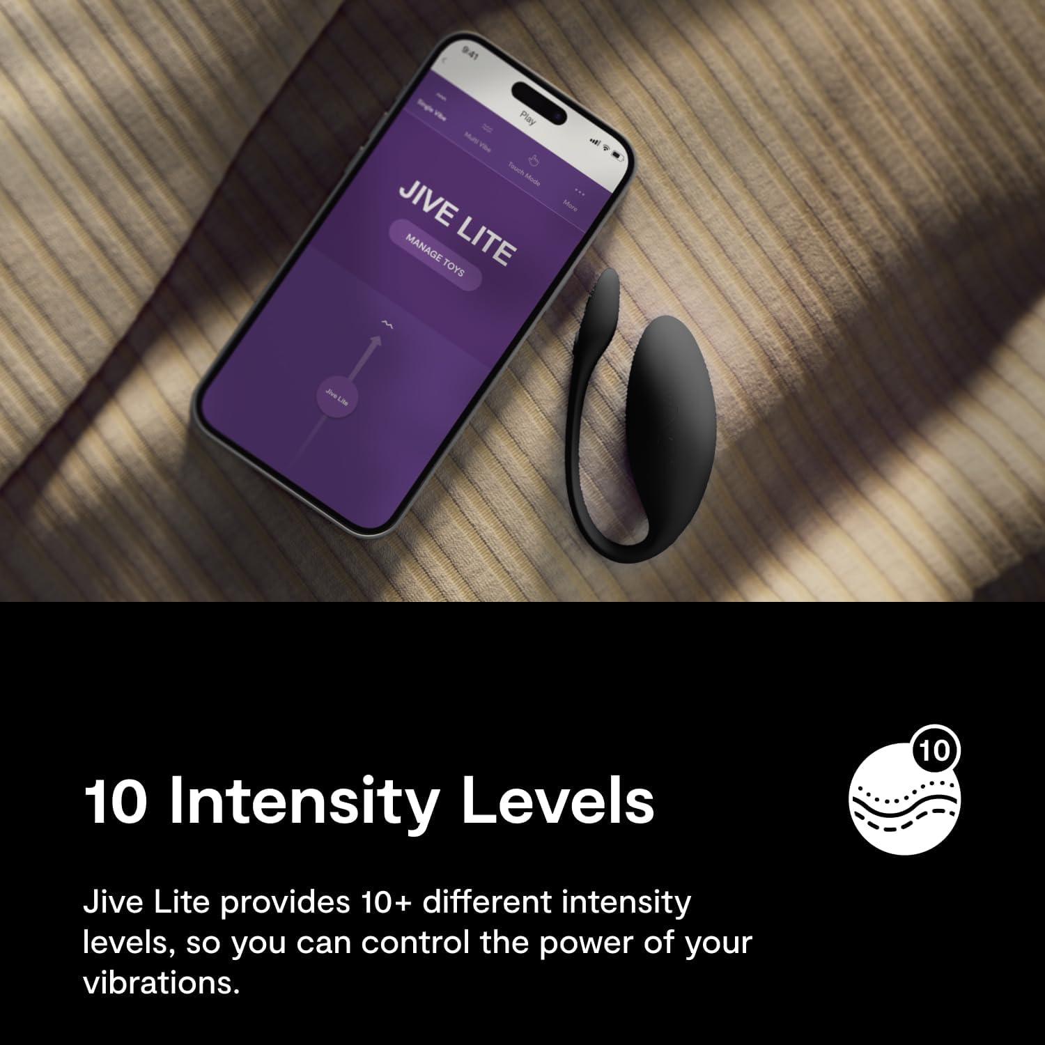 imageWeVibe Jive Lite Wearable Panty Vibrator for Women Discreet App Control G Spot Massager Adult Sex Toys with 10 Intensity Levels Egg Vibrators Gifts for Female Couples BlackBlack