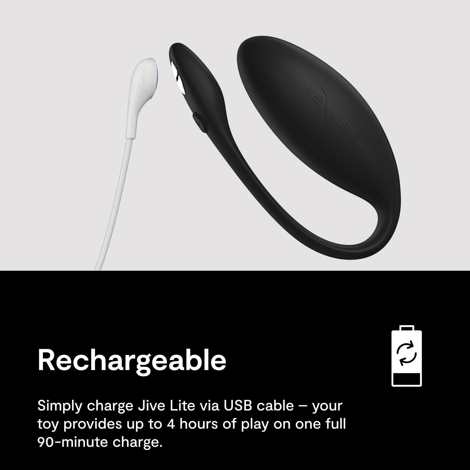 imageWeVibe Jive Lite Wearable Panty Vibrator for Women Discreet App Control G Spot Massager Adult Sex Toys with 10 Intensity Levels Egg Vibrators Gifts for Female Couples BlackBlack