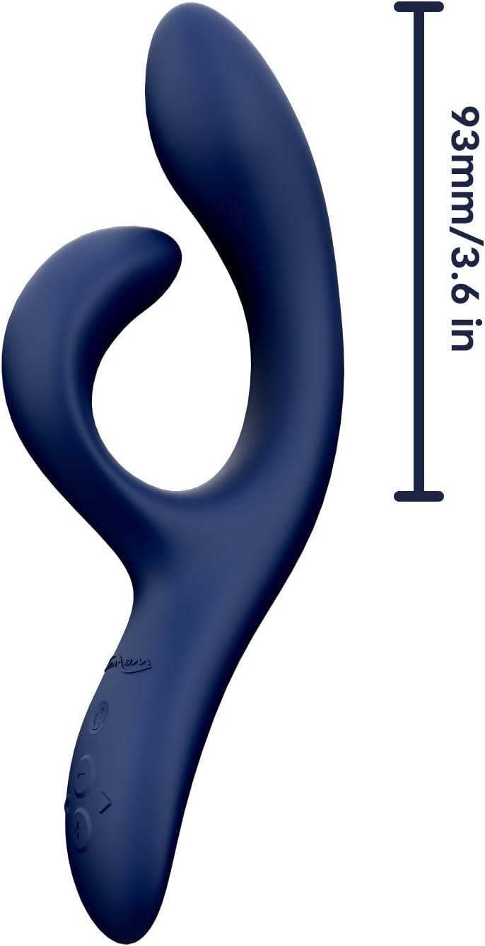 imageWeVibe Nova 2 Dual Rabbit Vibrator for Women Dildo Vibrator Adult Sex Toy Female Clitoral Stimulator G Spot Massager with 10 Vibration Modes Remote App Control Sex Toy for Couples BlueBlue