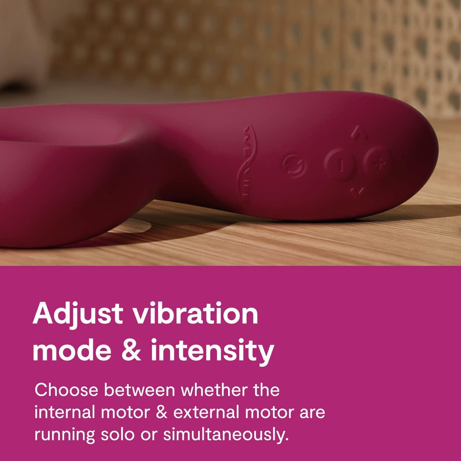 imageWeVibe Nova 2 Dual Rabbit Vibrator for Women Dildo Vibrator Adult Sex Toy Female Clitoral Stimulator G Spot Massager with 10 Vibration Modes Remote App Control Sex Toy for Couples BlueFuchsia