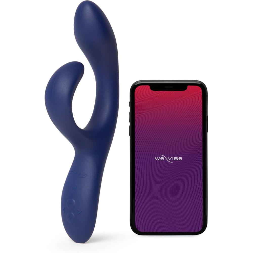 imageWeVibe Nova 2 Dual Rabbit Vibrator for Women  Dildo Vibrator Adult Sex Toy  Female Clitoral Stimulator  G Spot Massager with 10 Vibration Modes  Remote App Control Sex Toy for Couples  BlueBlue