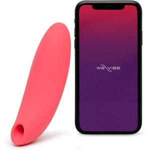 We-Vibe Melt Clitoris Vibrator | Clitoral Stimulator Adult Sex Toys for Women | Clit Sucker Sex Toy Couples | Long Distance App Control Vibrator 12 Intensity Levels | Personal Massager | Pink