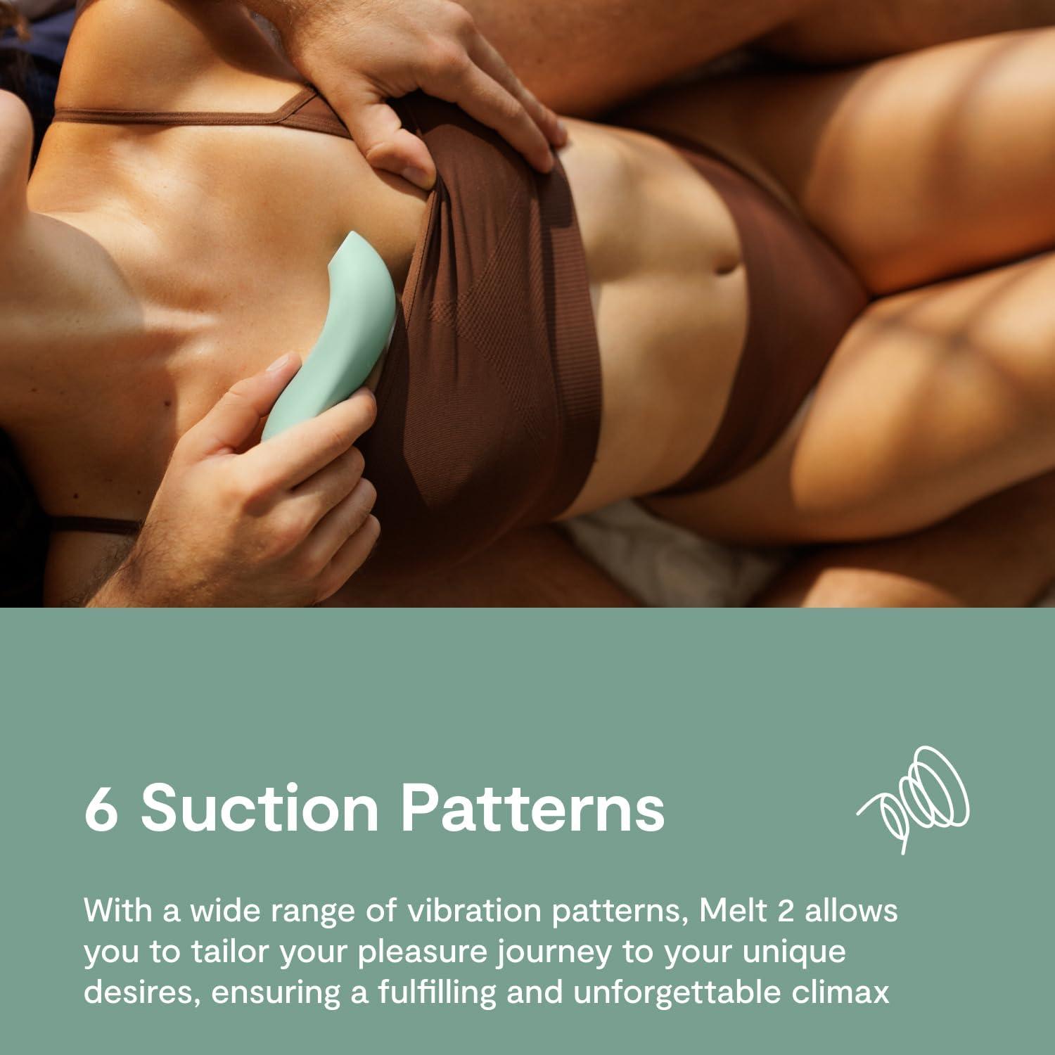 imageWeVibe Melt 2 Clitoris Vibrator Clitoral Stimulator Adult Sex Toys for Women Clit Sucker Female Personal Massager App Control Suction Masturbator 12 Intensities amp 6 Sucking Patterns Sage