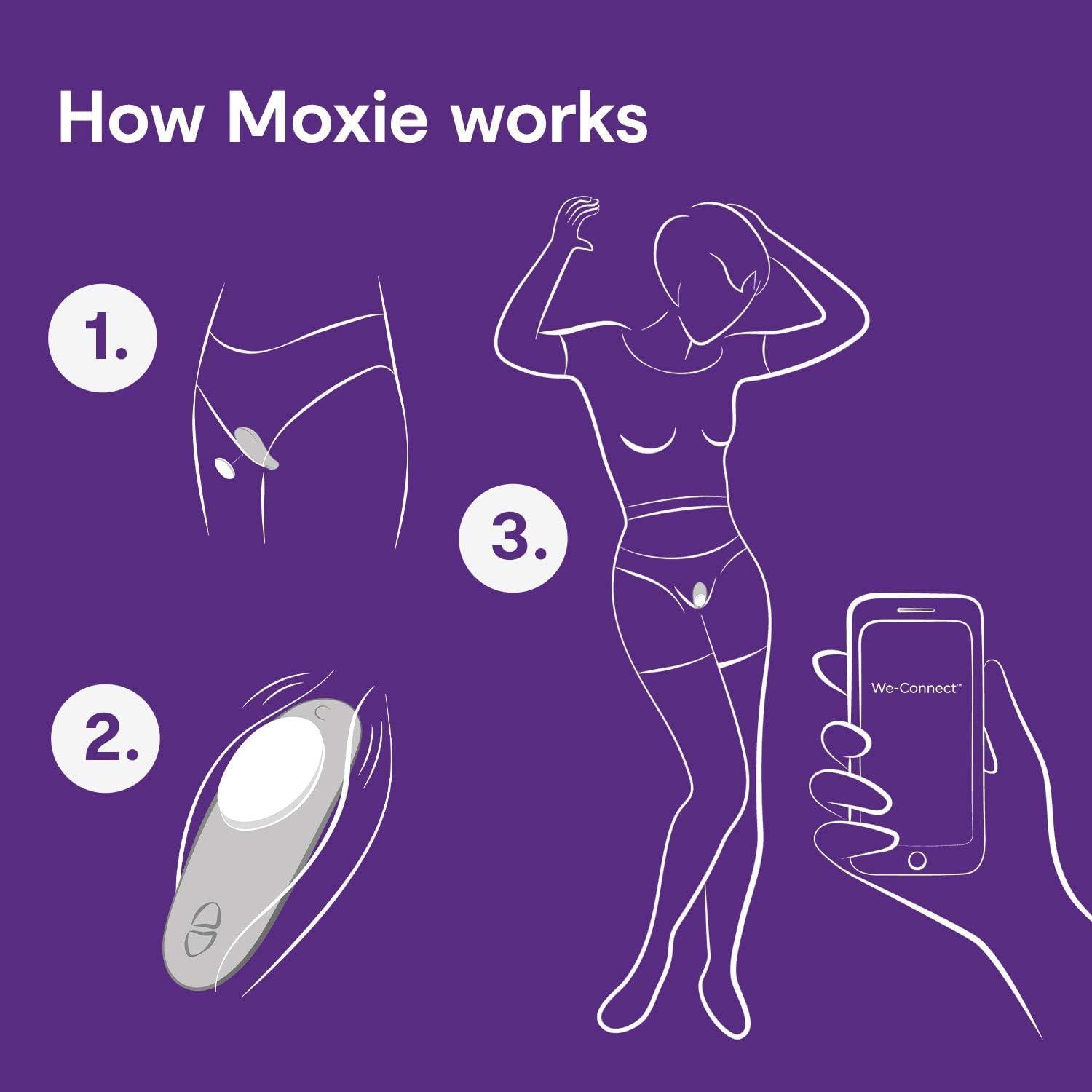 imageWeVibe Moxie Wearable Lay On Panty Vibrator Remote amp App Control Vibrating Sex Toy for Couples Clitoral Stimulator with 10 Intensity Levels Adult Sexual Pleasure Tools Waterproof PinkBlack
