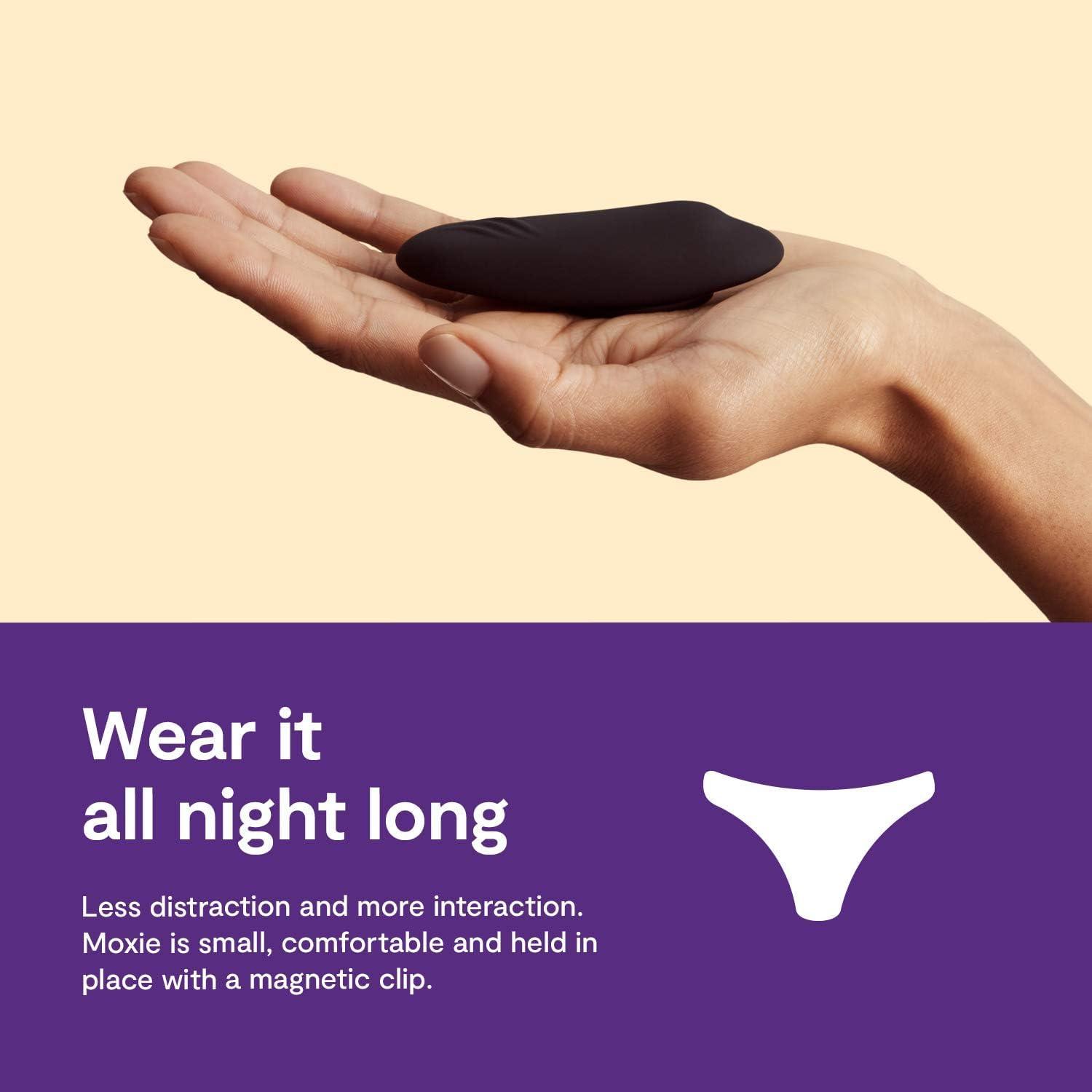 imageWeVibe Moxie Wearable Lay On Panty Vibrator Remote amp App Control Vibrating Sex Toy for Couples Clitoral Stimulator with 10 Intensity Levels Adult Sexual Pleasure Tools Waterproof PinkBlack