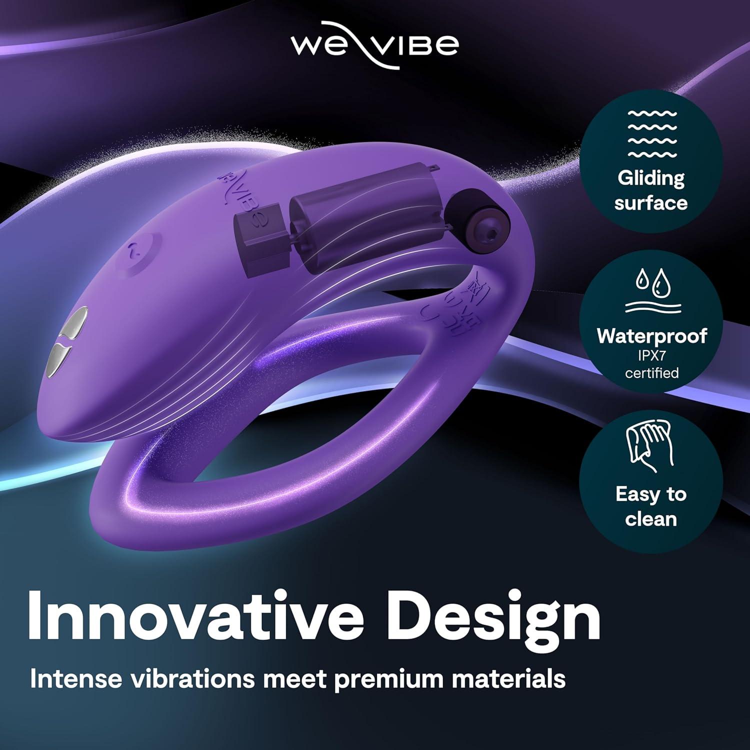 imageWeVibe Sync O Couples Vibrator Wearable Remote Control Vibrating Adult Toys 10 Vibrations App Controlled G Spot amp Clitoral Stimulator Vibrators for Women Massager Sex Toy Velvet GreenLight Purple