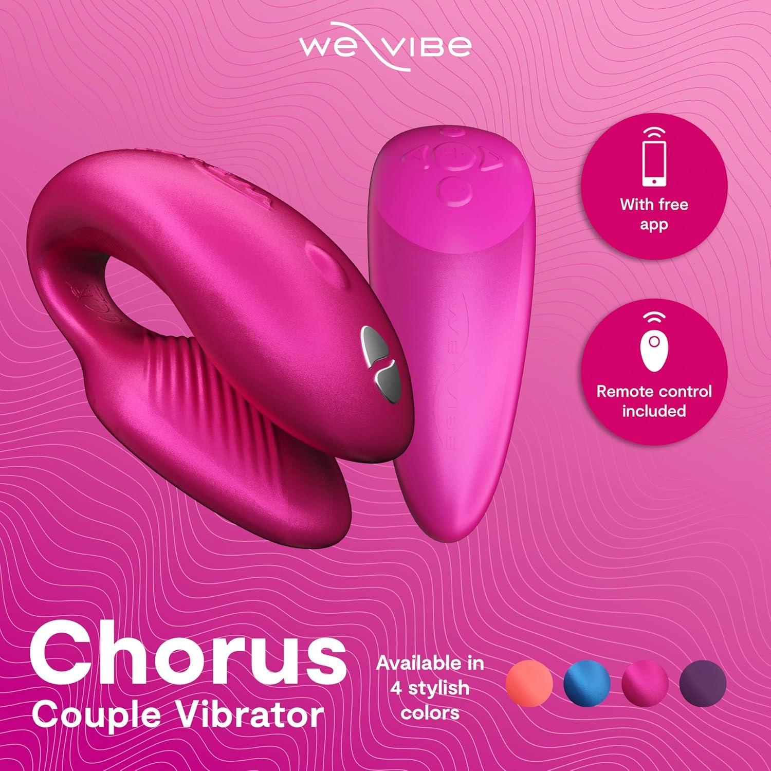 imageWeVibe Chorus Vibrating Sex Toys for Couples Remote Control Vibrator Wearable App Controlled Adult Toys for Women G Spot Clit amp Penis Sexual Stimulation Device Clitoral Couples Gift PinkCosmic Pink