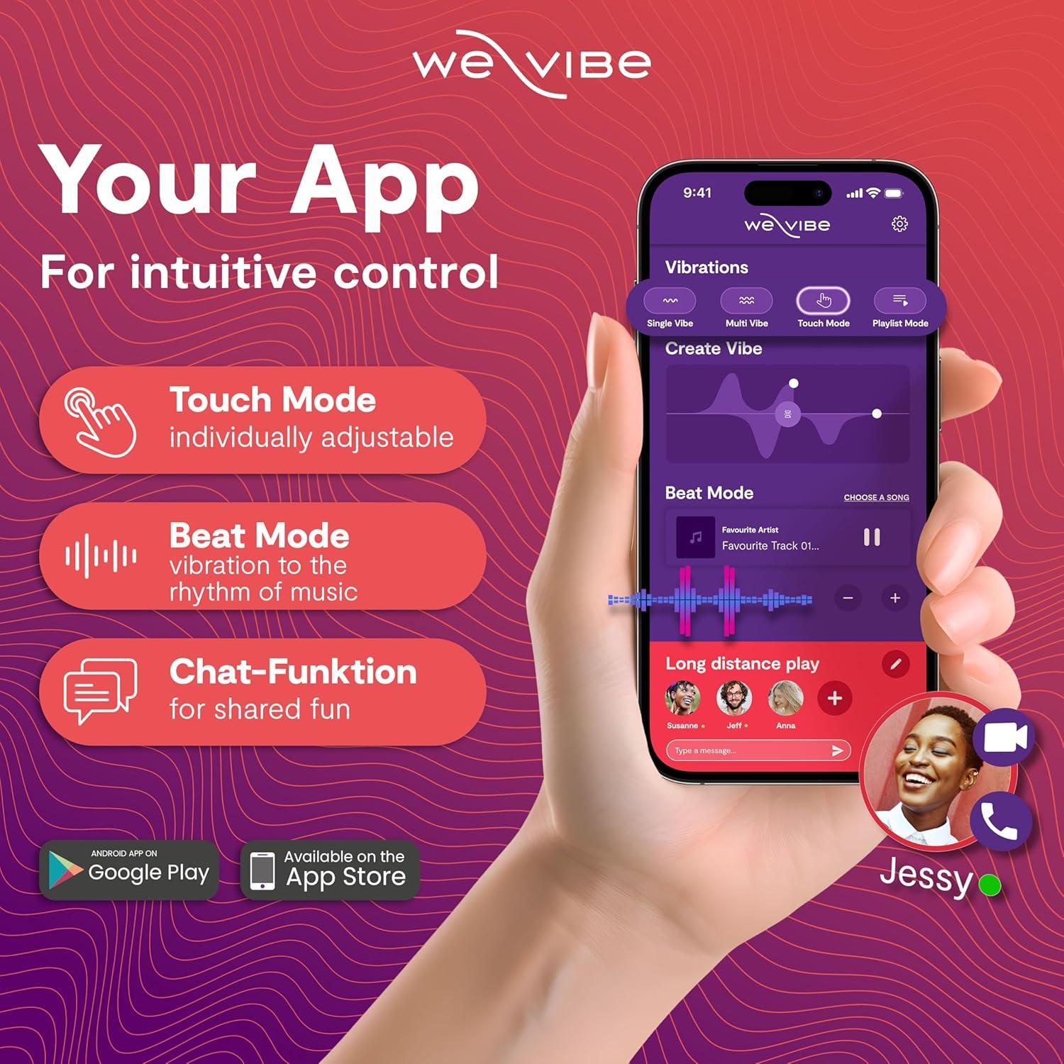 imageWeVibe Chorus Vibrating Sex Toys for Couples Remote Control Vibrator Wearable App Controlled Adult Toys for Women G Spot Clit amp Penis Sexual Stimulation Device Clitoral Couples Gift PinkCoral