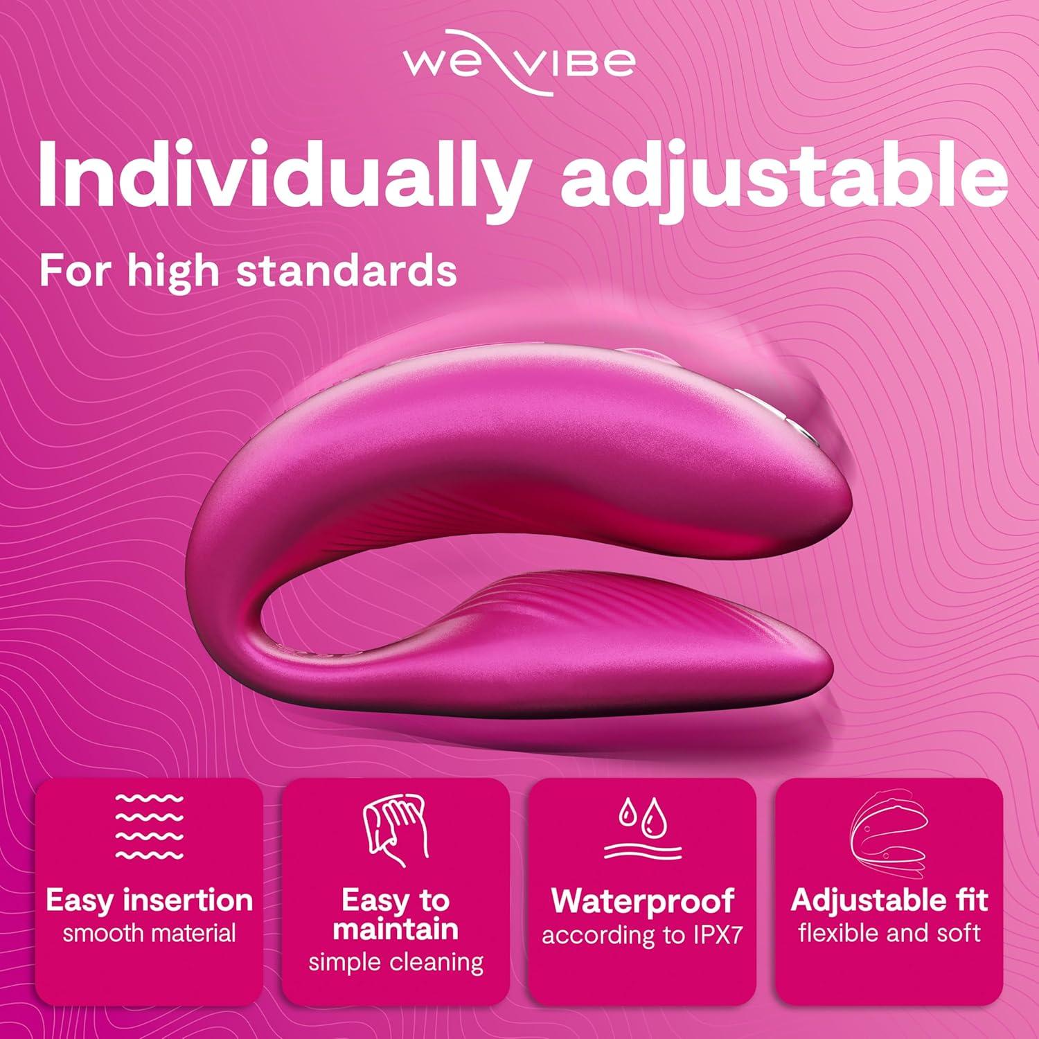 imageWeVibe Chorus Vibrating Sex Toys for Couples Remote Control Vibrator Wearable App Controlled Adult Toys for Women G Spot Clit amp Penis Sexual Stimulation Device Clitoral Couples Gift PinkCosmic Pink