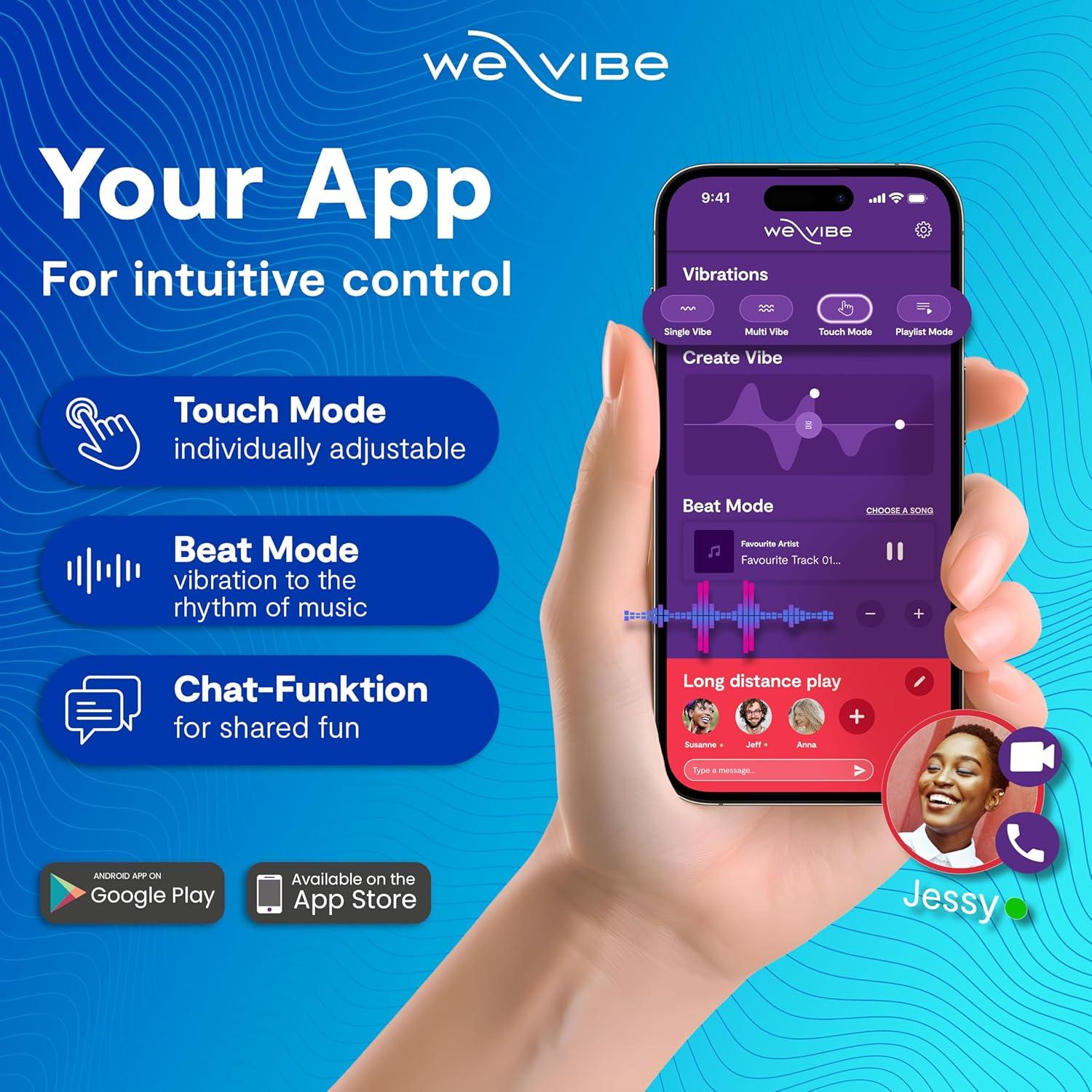 imageWeVibe Chorus Vibrating Sex Toys for Couples Remote Control Vibrator Wearable App Controlled Adult Toys for Women G Spot Clit amp Penis Sexual Stimulation Device Clitoral Couples Gift PinkMidnight Blue