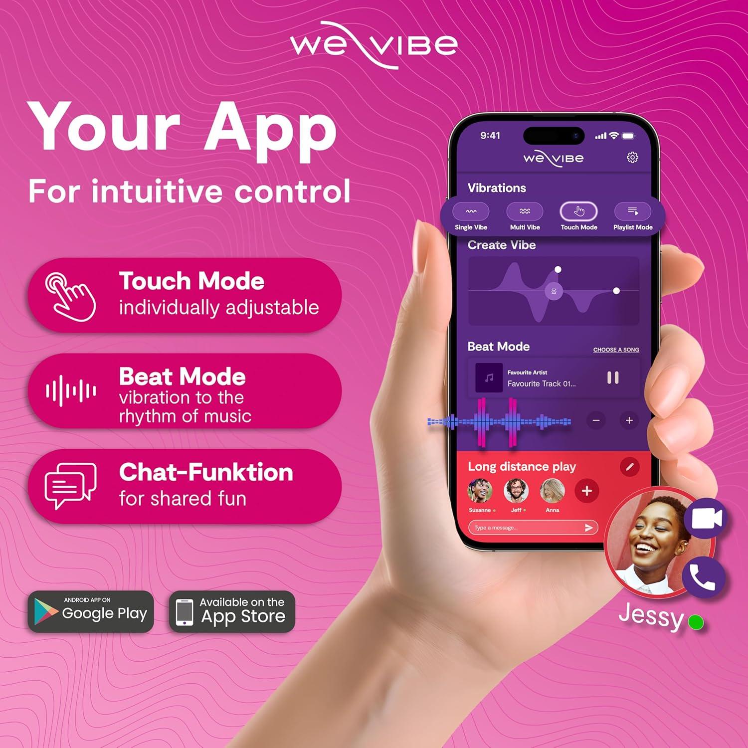 imageWeVibe Chorus Vibrating Sex Toys for Couples Remote Control Vibrator Wearable App Controlled Adult Toys for Women G Spot Clit amp Penis Sexual Stimulation Device Clitoral Couples Gift PinkCosmic Pink