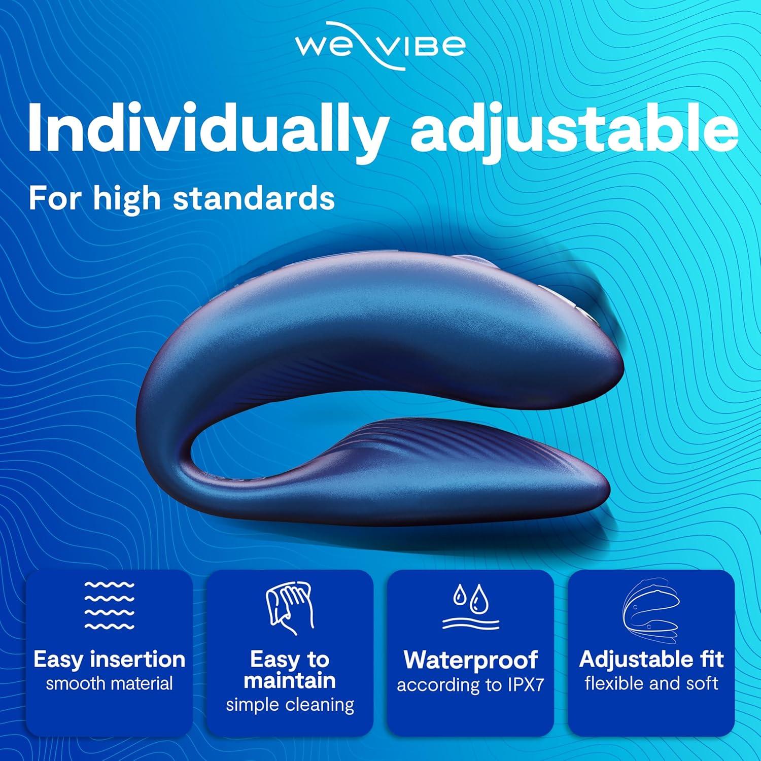 imageWeVibe Chorus Vibrating Sex Toys for Couples Remote Control Vibrator Wearable App Controlled Adult Toys for Women G Spot Clit amp Penis Sexual Stimulation Device Clitoral Couples Gift PinkMidnight Blue