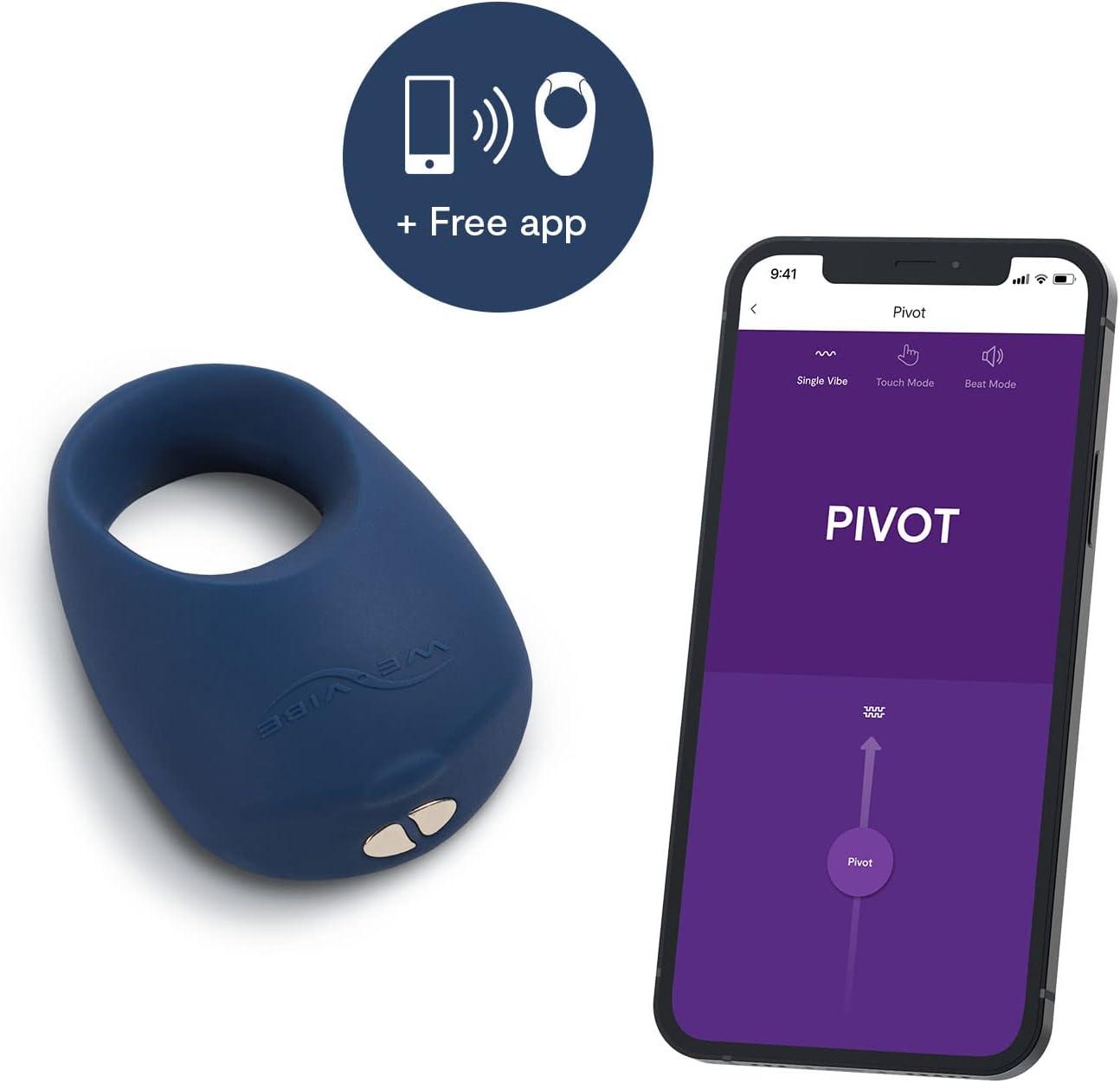 imageWeVibe Pivot Vibrating Cock Ring for Men Pleasure Penis Ring for Enhancing Stronger Erections Male Sex Toys Long Distance App Control Vibrating Stimulation Device for Couples 10 Vibration Modes