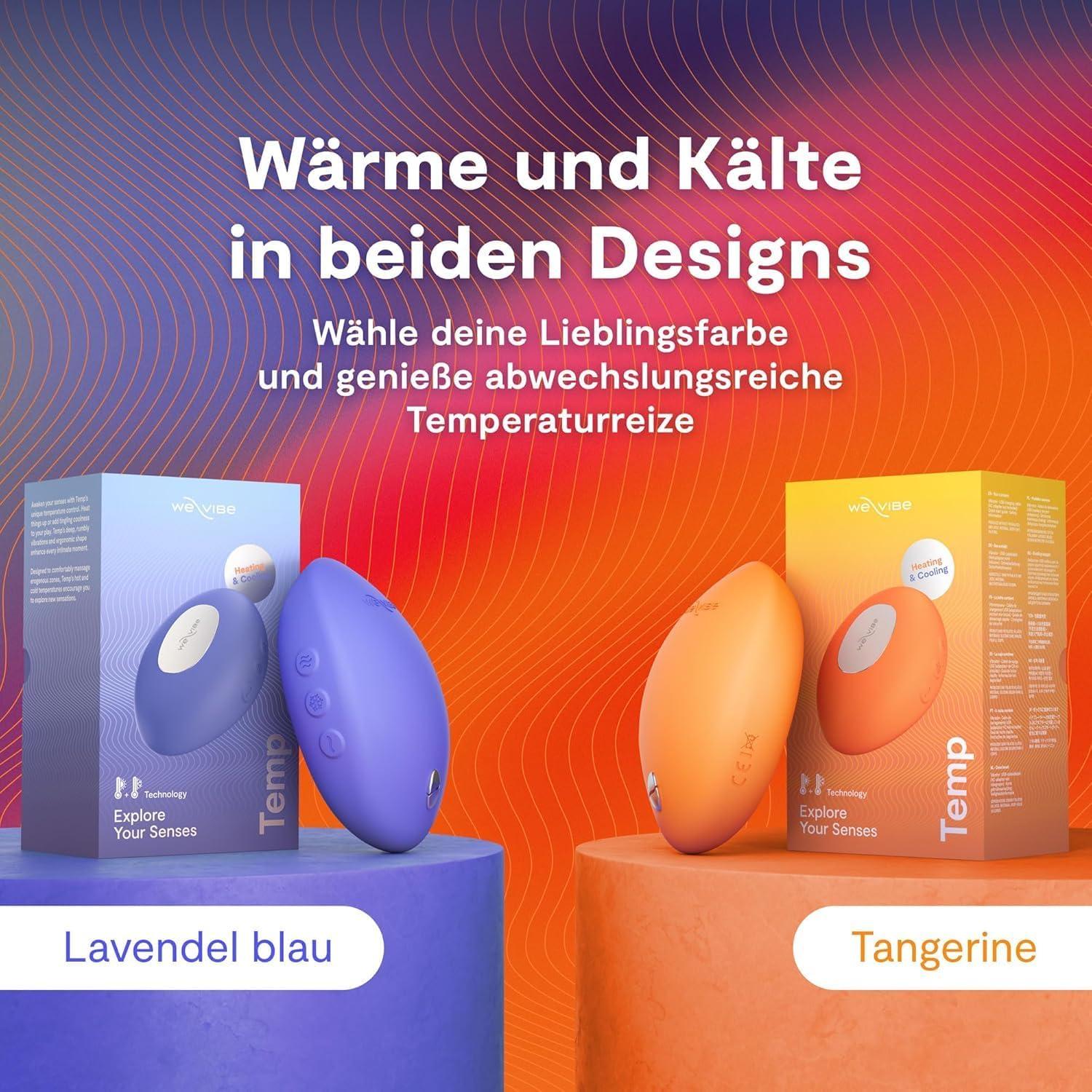 imageWeVibe Temp LayOn Vibrator for Women Heating amp Cooling Clitoral Vibrator Temperature Play Adult Sex Toy Powerful Quiet Silicone Clit Stimulator Waterproof Rechargeable Couples Toy BlueBlue