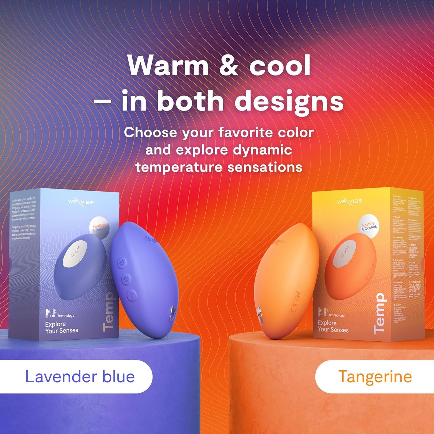 imageWeVibe Temp LayOn Vibrator for Women Heating amp Cooling Clitoral Vibrator Temperature Play Adult Sex Toy Powerful Quiet Silicone Clit Stimulator Waterproof Rechargeable Couples Toy BlueBlue
