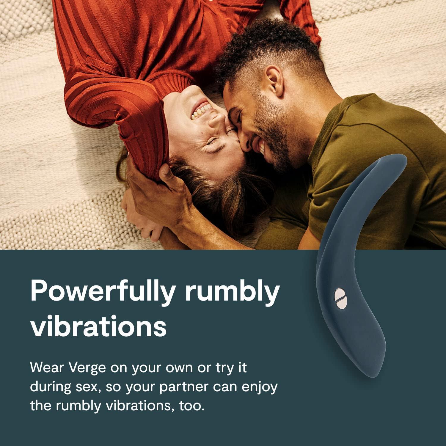 imageWeVibe Verge Vibrating Cock Ring Adult Toy Mens Perineum Vibrators App Control Penis Ring with 10 Vibrations Male Vibrator Silicone Games amp Gifts Wearable Adult Sex Toys for Men amp Couples
