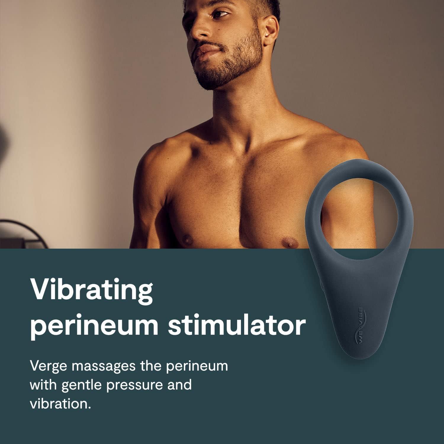 imageWeVibe Verge Vibrating Cock Ring Adult Toy Mens Perineum Vibrators App Control Penis Ring with 10 Vibrations Male Vibrator Silicone Games amp Gifts Wearable Adult Sex Toys for Men amp Couples