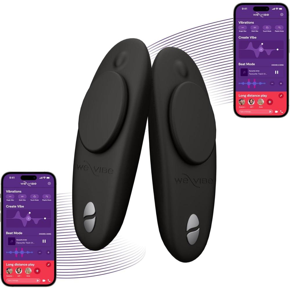 imageWeVibe Tease Us Set Moxie  Moxie Wearable Lay On Panty Vibrators  Remote amp App Control Vibrating Sex Toys for Couples  Clitoral Stimulators with 10 Intensity Levels  Adult Sexual Pleasure Tools