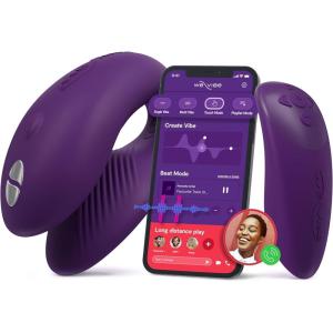We-Vibe Chorus Vibrating Sex Toys for Couples | Remote Control Vibrator | Wearable App Controlled Adult Toys for Women | G Spot, Clit & Penis Sexual Stimulation Device | Clitoral Couples Gift |Pink(Dark Purple)