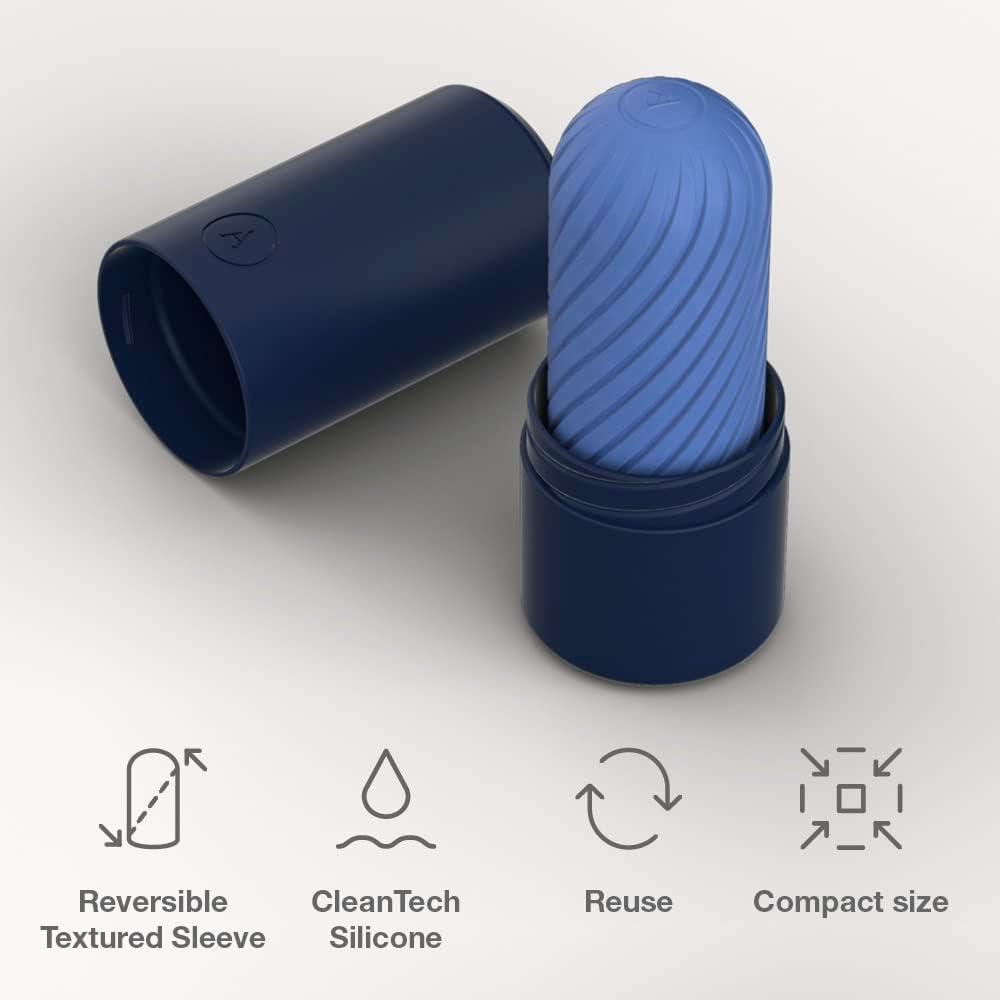 imageArcwave Ghost Male Masturbator Adult Toys for Him Resuable Textured Mens Stroker Silicone Penis Sleeve for Men Adult Male Sex Toys for Couples Penis Cup for Sex Doll Oral Stimulation BlueBlue