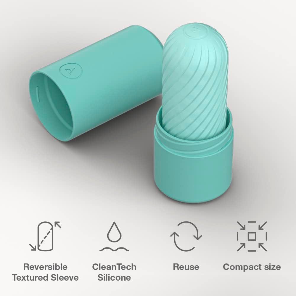 imageArcwave Ghost Male Masturbator Adult Toys for Him Resuable Textured Mens Stroker Silicone Penis Sleeve for Men Adult Male Sex Toys for Couples Penis Cup for Sex Doll Oral Stimulation BlueMint