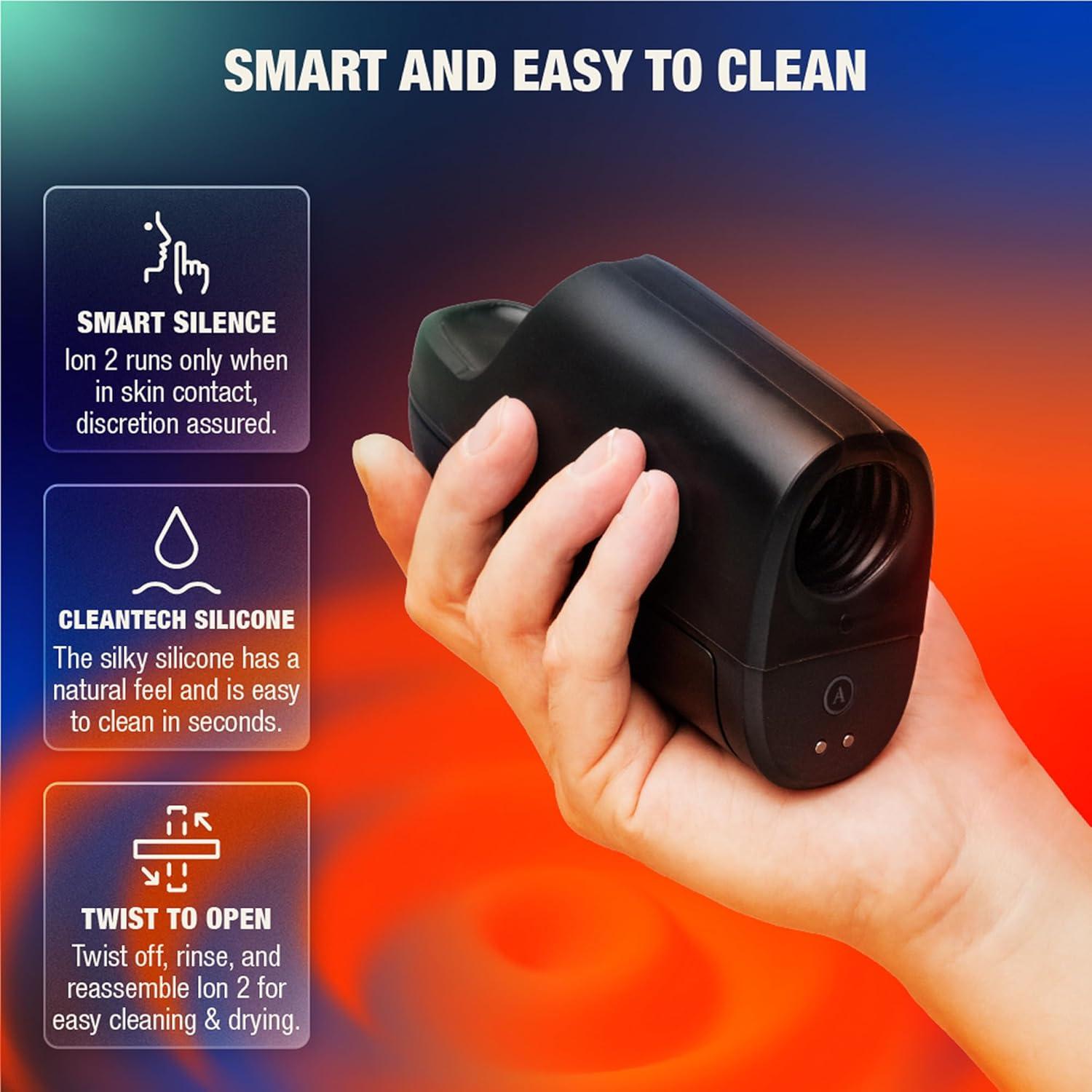 imageArcwave Ion 2 Male Masturbator Pleasure Air Penis Stimulator Smart Silence Penis Stroker Silicone Sex Toy for Men HandsFree Auto Pilot Modes Waterproof amp Easy Clean Compact Adult Toy for Him