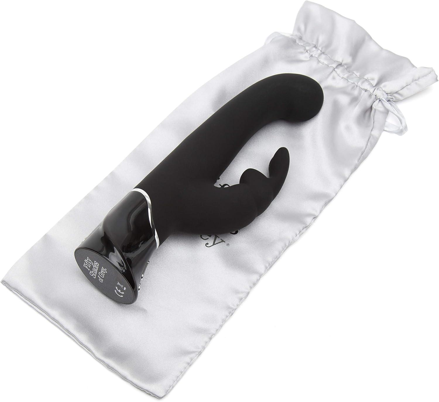 imageFifty Shades of Grey Greedy Girl Rabbit Vibrator 55 Inch Silicone G Spot Vibrator for Women Vibrating Dildo Dual Stimulation Adult Sex Toy Waterproof Personal Massager Gifts for Women Black