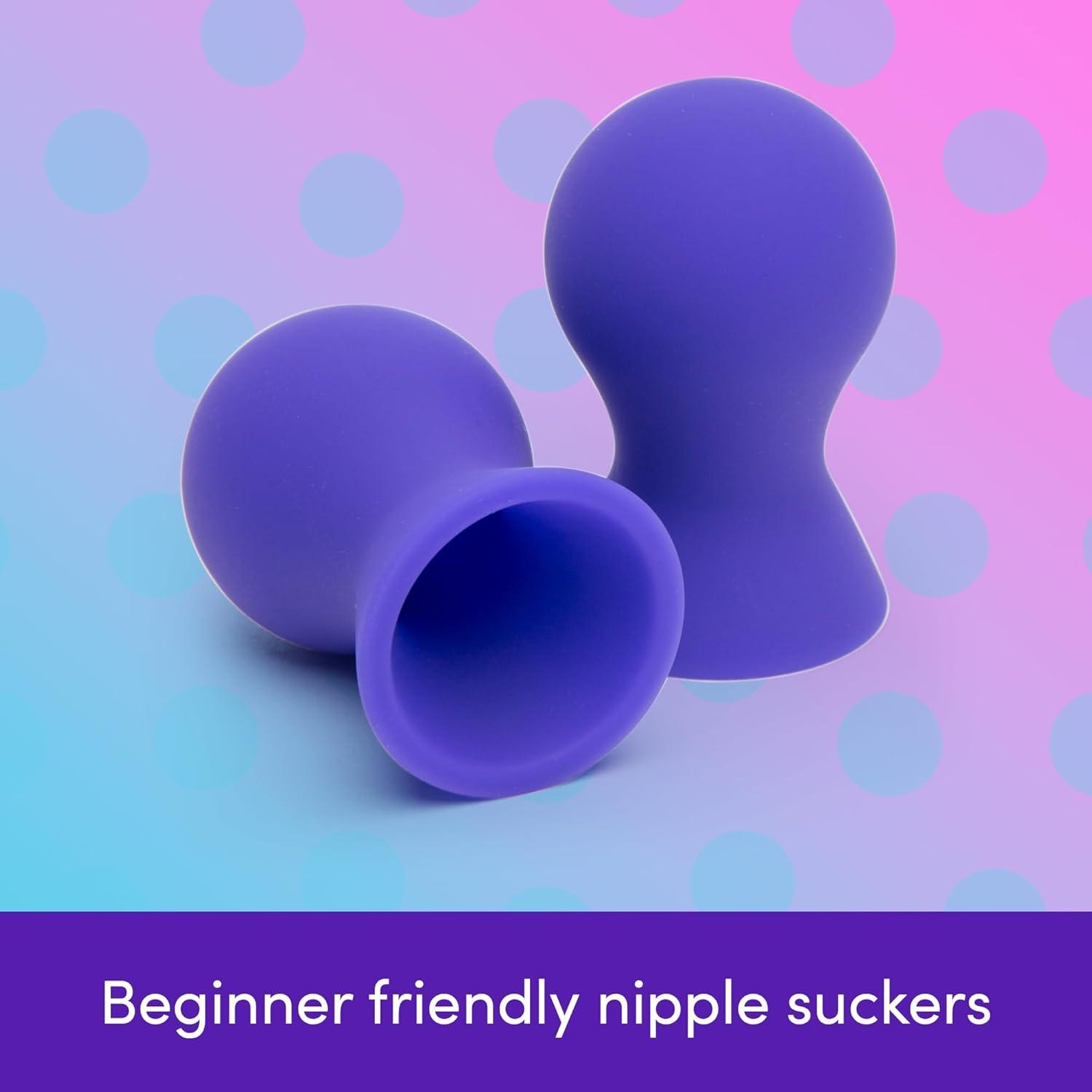 imageLovehoney Color Changing Nipple Suckers Silicone Nipple Sucking Toys BDSM Beginner Sex Toy Gifts for Women Vacuum Cupping Breast Stimulation Suction Cups Couples Adult Sex GamesPurple