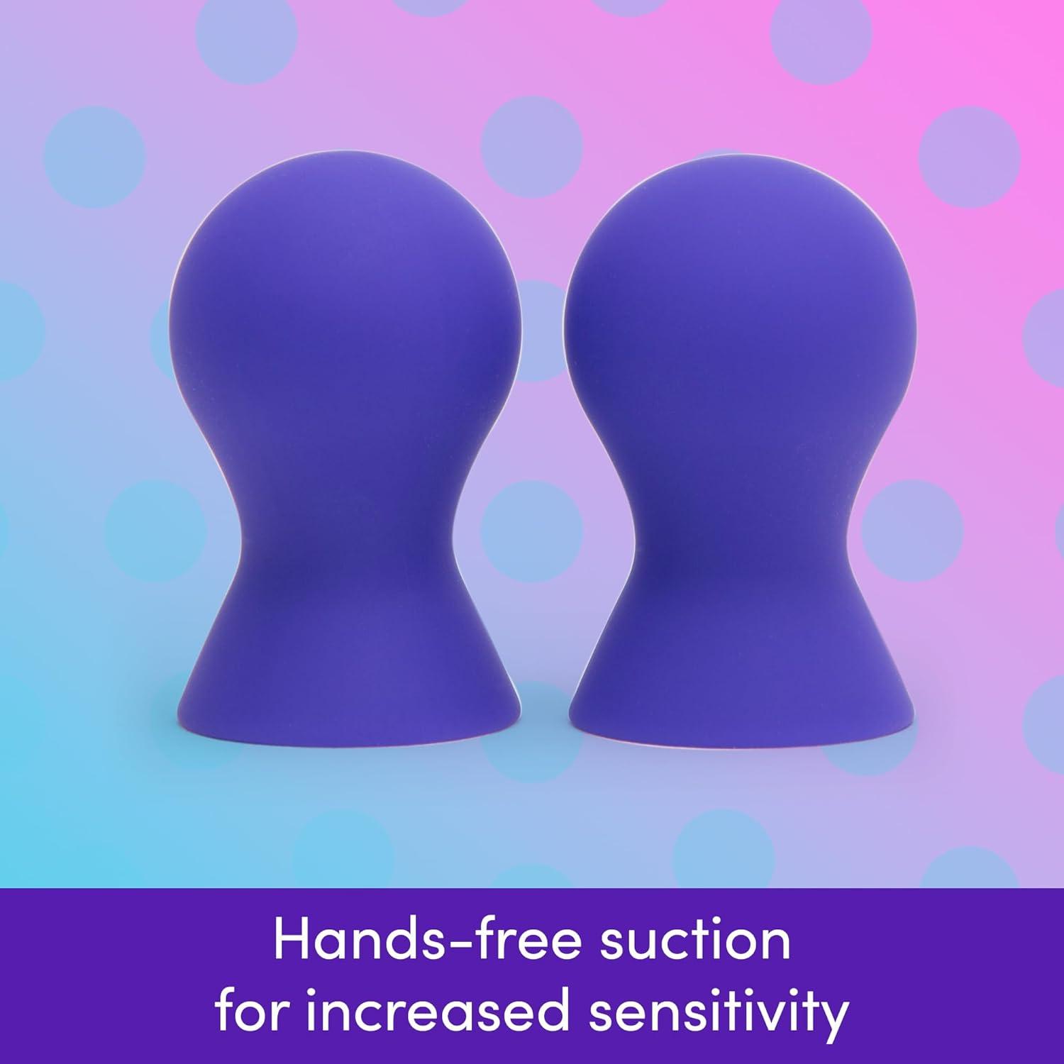 imageLovehoney Color Changing Nipple Suckers Silicone Nipple Sucking Toys BDSM Beginner Sex Toy Gifts for Women Vacuum Cupping Breast Stimulation Suction Cups Couples Adult Sex GamesPurple
