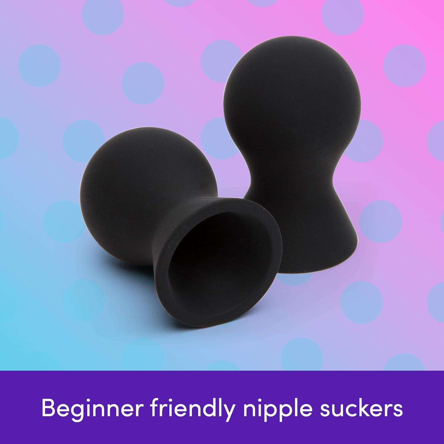 imageLovehoney Color Changing Nipple Suckers Silicone Nipple Sucking Toys BDSM Beginner Sex Toy Gifts for Women Vacuum Cupping Breast Stimulation Suction Cups Couples Adult Sex GamesBlack