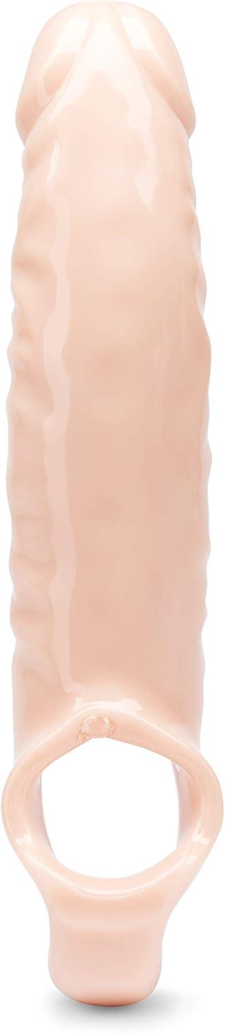 imageLovehoney Mega Mighty Thick Penis Sleeve Sex Toys for Men 13 Extra Inches Penis Extender with Loop Realistic Cock Enlarger amp Girth Enhancer Sleeve Delay Ejaculation Couples Adult Toy ClearFlesh Pink
