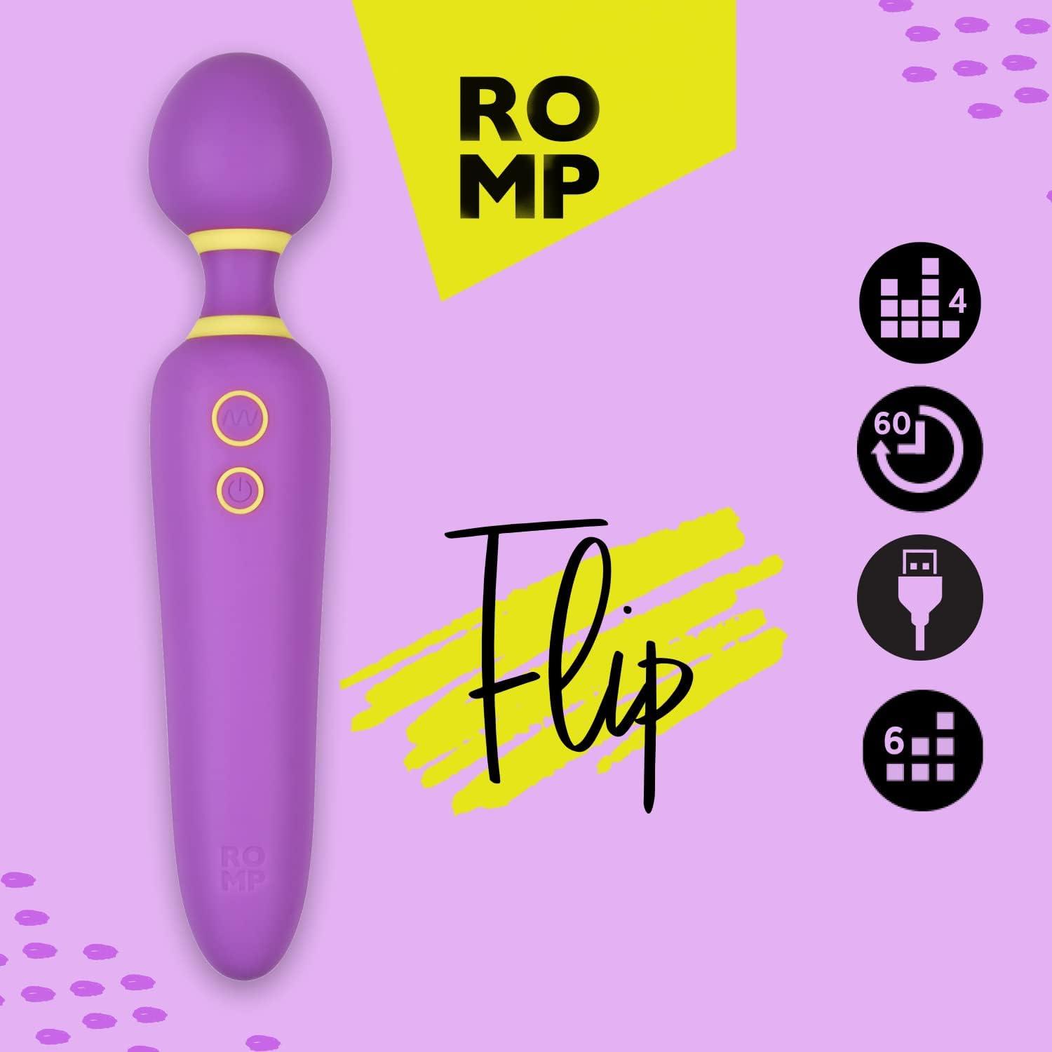 imageROMP Flip Wand Vibrator Adult Sex Toys for Women Sex Toy for Clitoral Stimulation Personal Massagers Woman amp Couples 6 Vibrating Modes Quiet amp Waterproof Gifts for Women and Men BluePleasure Kit