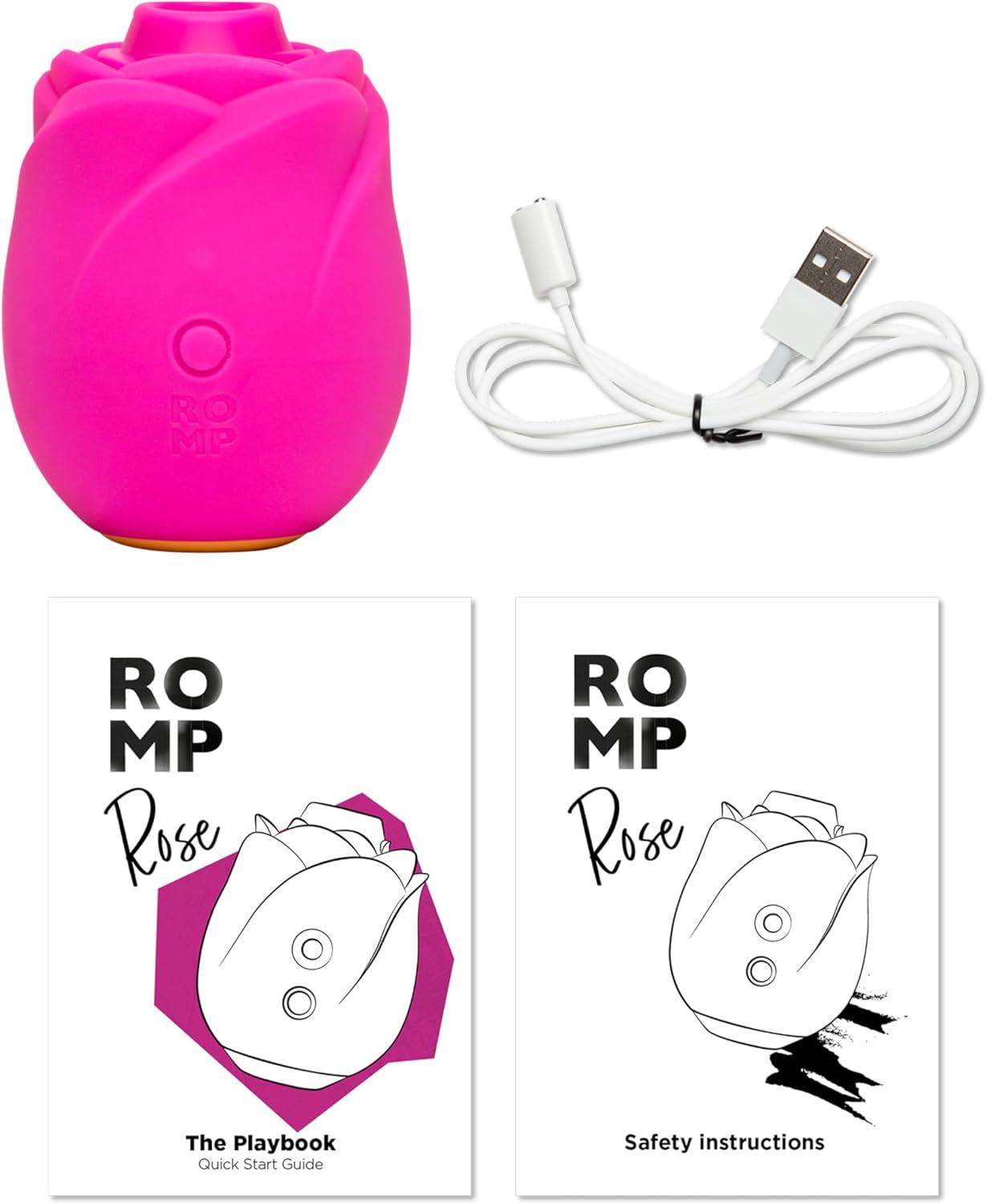 imageROMP Rose Clitoral Sucking Vibrator for Women Rose Toy Clit Stimulator with 6 Vibration Modes Suction Adult Toy Waterproof Rechargeable Sex Toy for Female Stimulation amp Pleasure