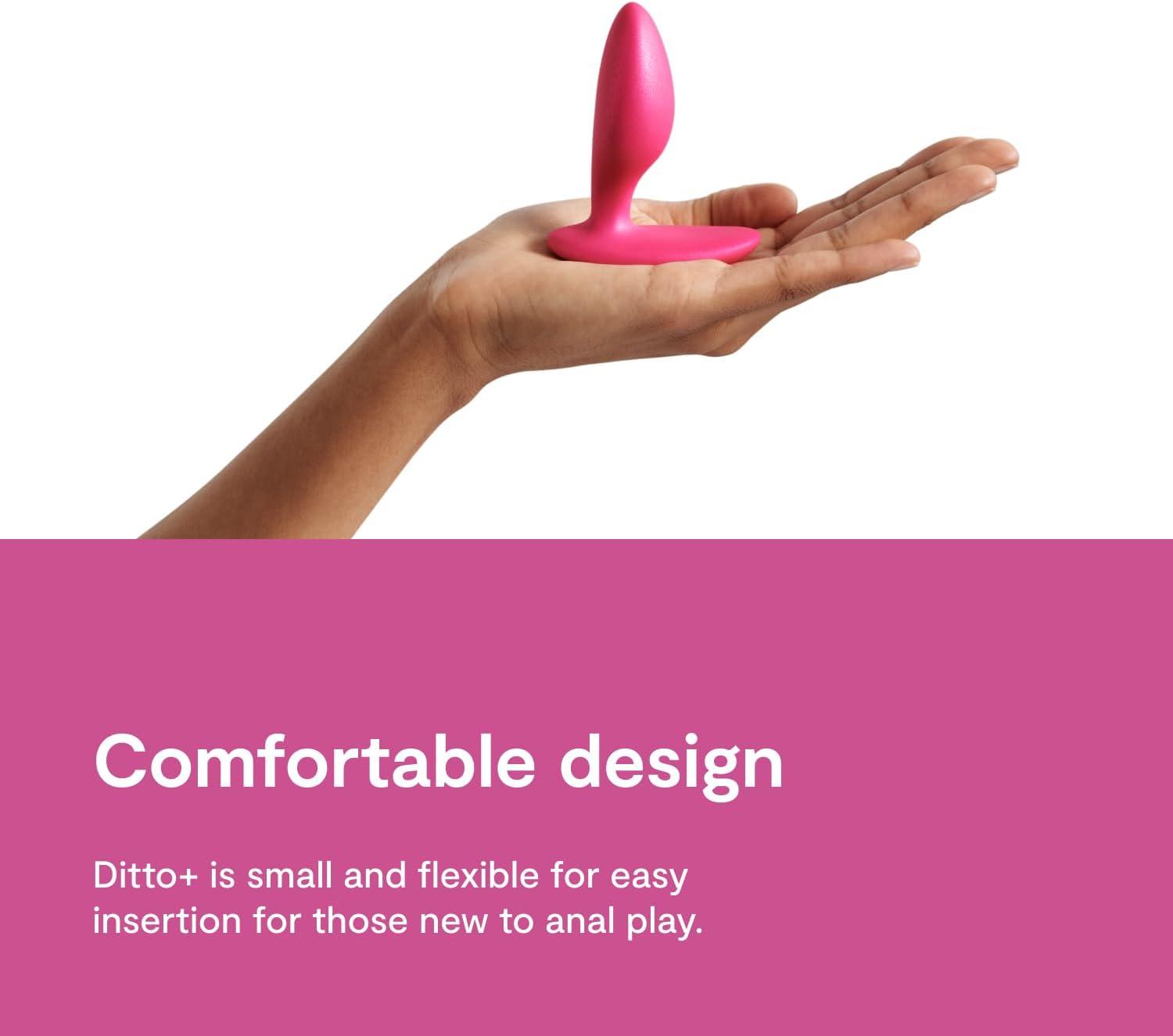 imageWeVibe Ditto Vibrating Butt Plug App amp Remote Control Vibe for Men Women amp Couples Vibrator with 10 Modes Silicone Butt Plug Waterproof Anal Toy Rechargeable Adult Sex Toys Cosmic Pink