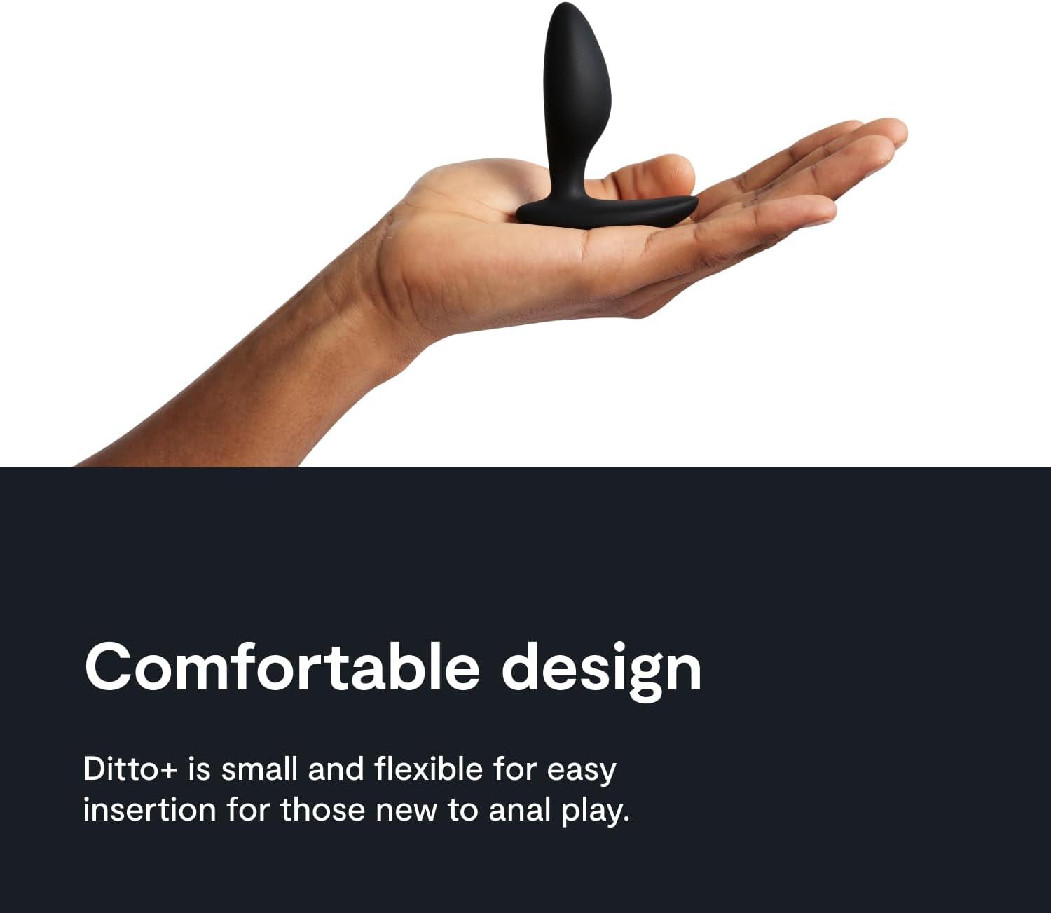 imageWeVibe Ditto Vibrating Butt Plug App amp Remote Control Vibe for Men Women amp Couples Vibrator with 10 Modes Silicone Butt Plug Waterproof Anal Toy Rechargeable Adult Sex Toys Satin Black
