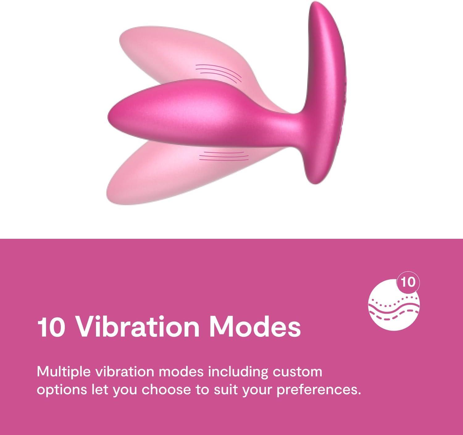 imageWeVibe Ditto Vibrating Butt Plug App amp Remote Control Vibe for Men Women amp Couples Vibrator with 10 Modes Silicone Butt Plug Waterproof Anal Toy Rechargeable Adult Sex Toys Cosmic Pink
