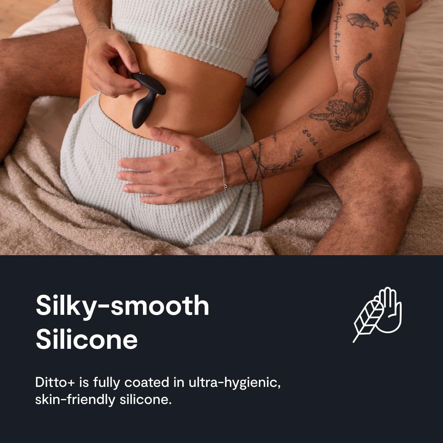 imageWeVibe Ditto Vibrating Butt Plug App amp Remote Control Vibe for Men Women amp Couples Vibrator with 10 Modes Silicone Butt Plug Waterproof Anal Toy Rechargeable Adult Sex Toys Satin Black