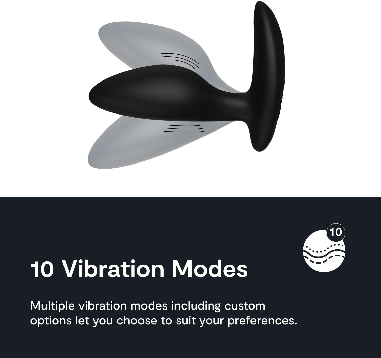 imageWeVibe Ditto Vibrating Butt Plug App amp Remote Control Vibe for Men Women amp Couples Vibrator with 10 Modes Silicone Butt Plug Waterproof Anal Toy Rechargeable Adult Sex Toys Satin Black