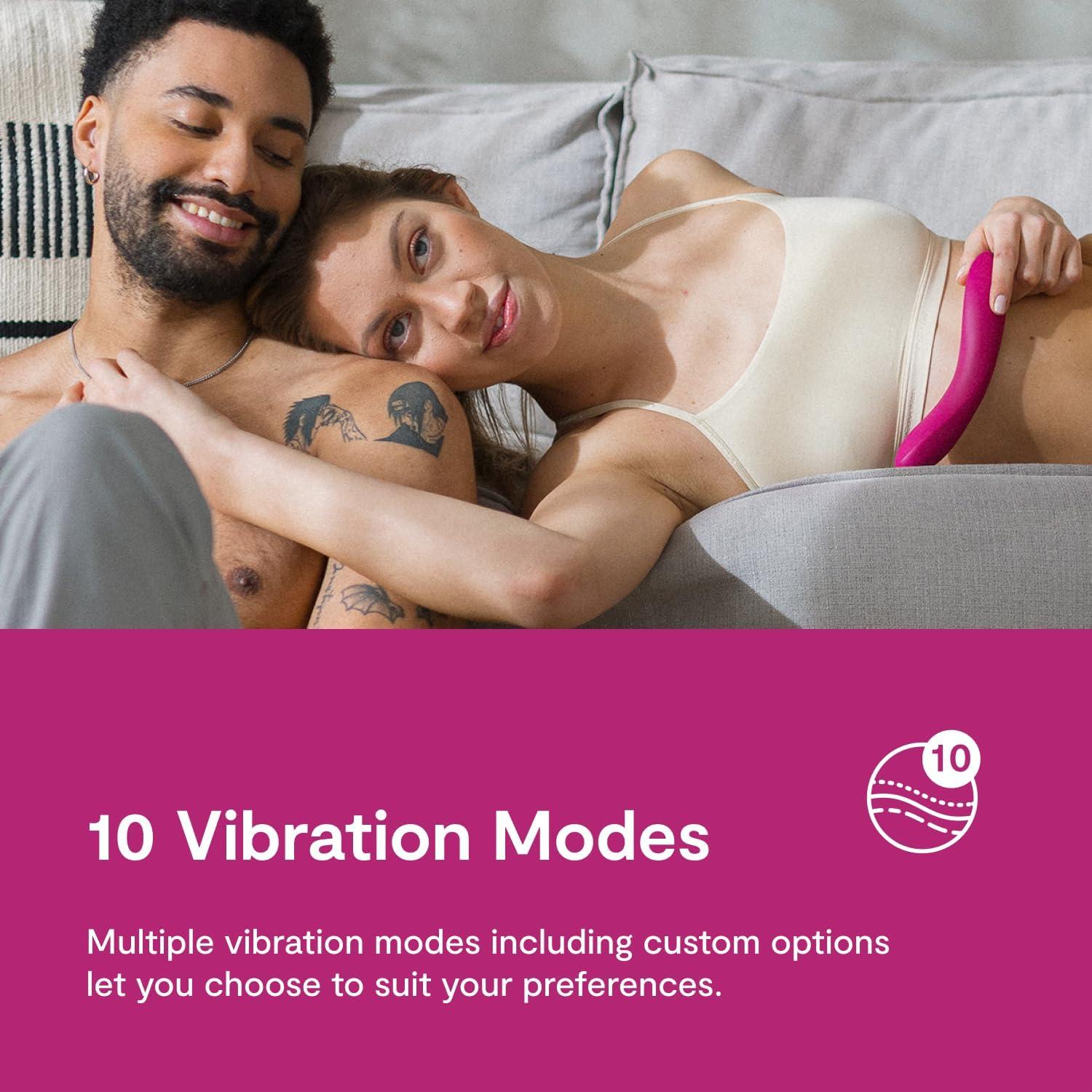 imageWeVibe Rave 2 G Spot Vibrator App Controlled GSpot Stimulator Vibrator Dildo Adult Sex Toy for Women amp Couples Personal Massager with 10 Vibration Modes Waterproof amp Rechargeable Pink