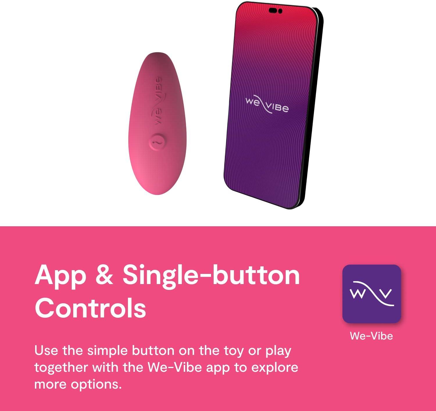 imageWeVibe Sync Lite Couples Vibrator Wearable App Control Vibrating Adult Sex Toy G Spot amp Clitoral Stimulator Dual Stimulation with 10 Speeds Adults Sex Toys for Couples Rechargeable Pink