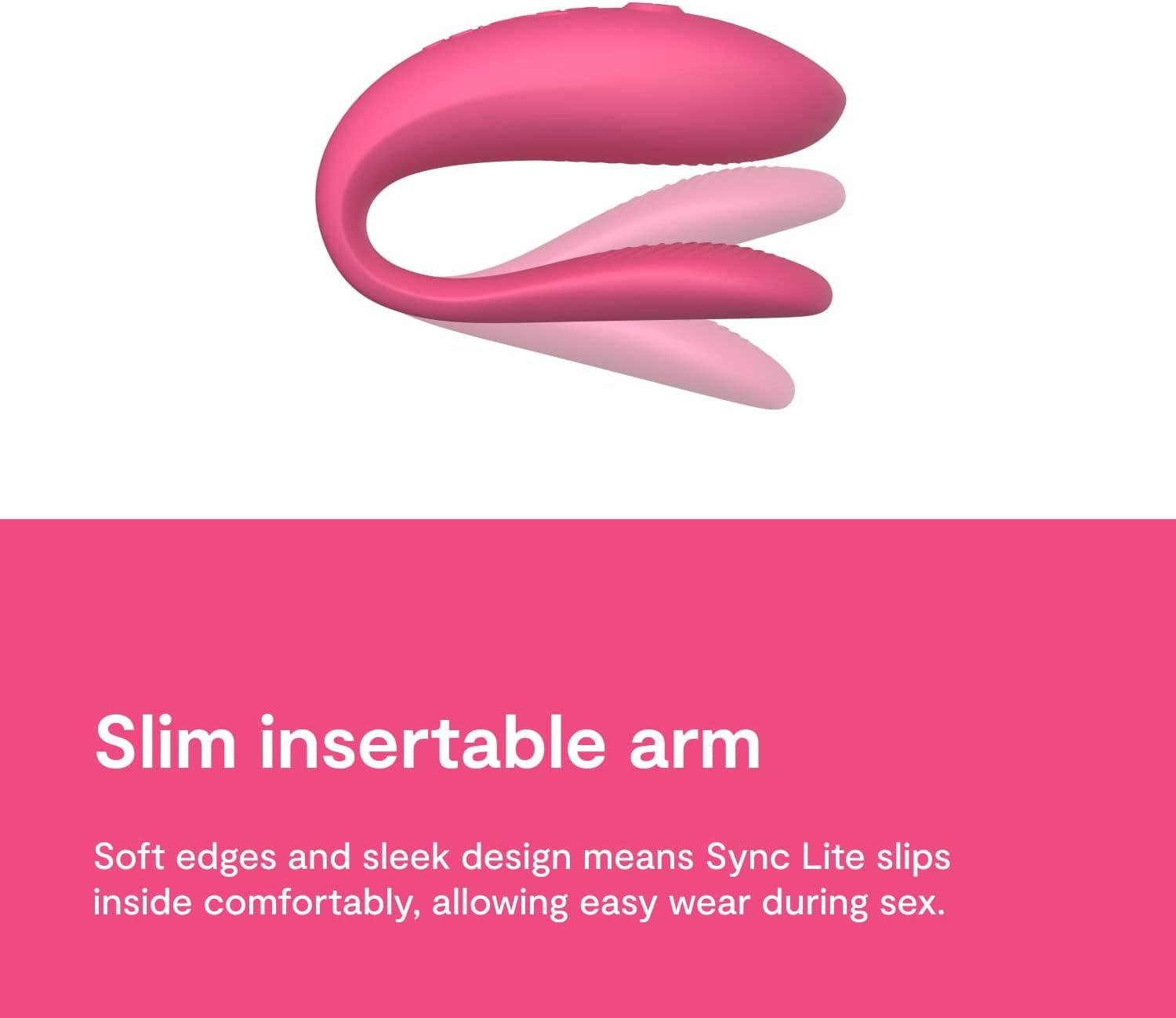 imageWeVibe Sync Lite Couples Vibrator Wearable App Control Vibrating Adult Sex Toy G Spot amp Clitoral Stimulator Dual Stimulation with 10 Speeds Adults Sex Toys for Couples Rechargeable Pink