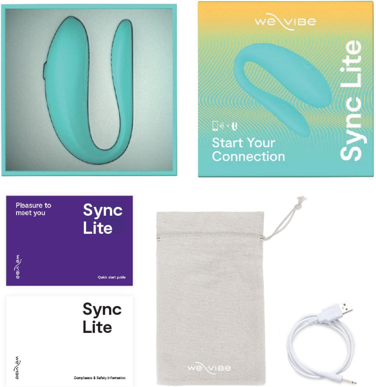 imageWeVibe Sync Lite Couples Vibrator Wearable App Control Vibrating Adult Sex Toy G Spot amp Clitoral Stimulator Dual Stimulation with 10 Speeds Adults Sex Toys for Couples Rechargeable Aqua