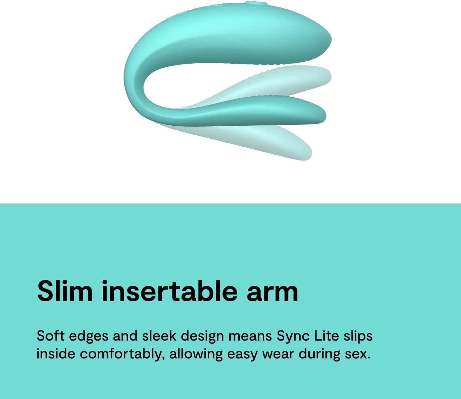 imageWeVibe Sync Lite Couples Vibrator Wearable App Control Vibrating Adult Sex Toy G Spot amp Clitoral Stimulator Dual Stimulation with 10 Speeds Adults Sex Toys for Couples Rechargeable Aqua