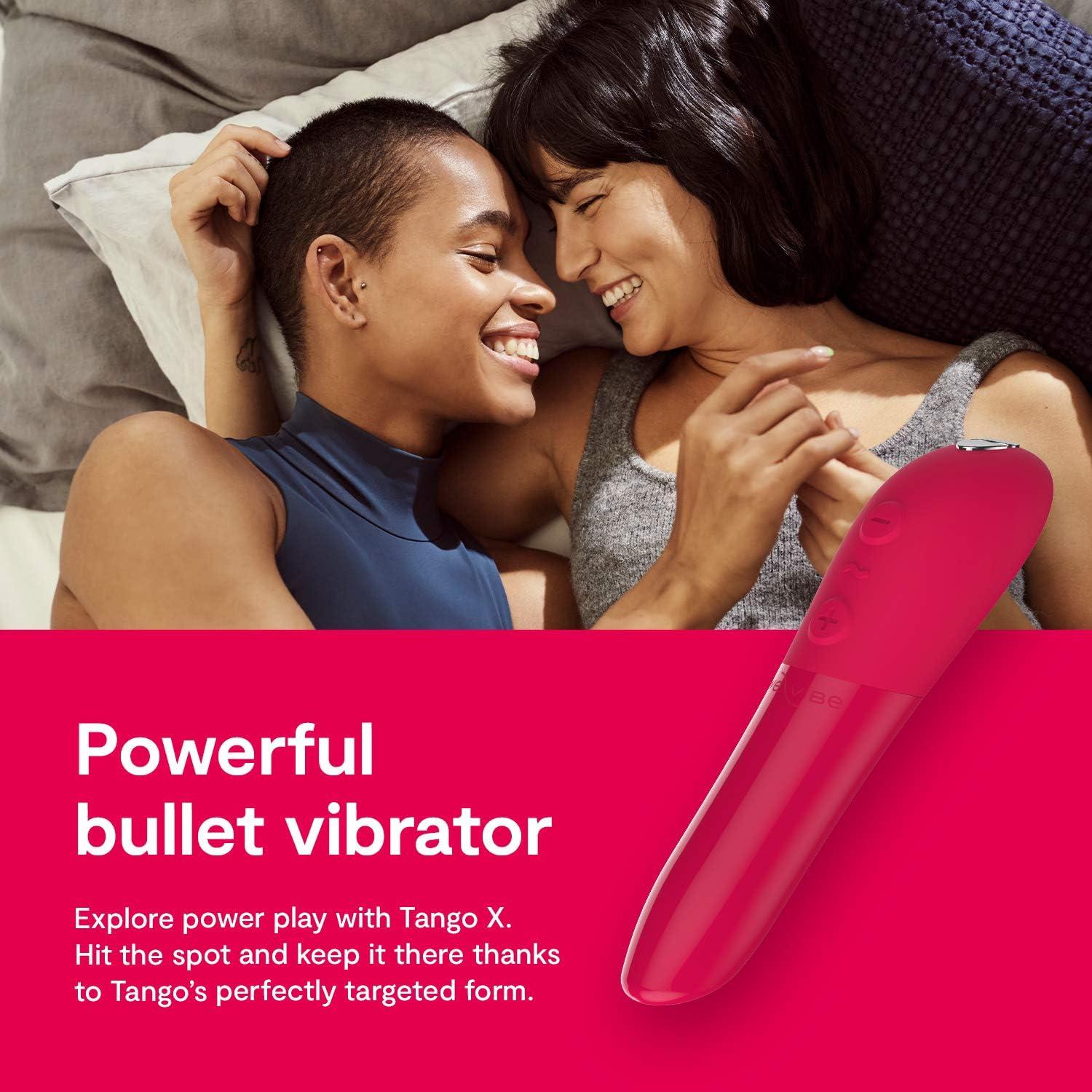 imageWeVibe Tango Bullet Vibrator for Women Vibrating Sex Toy for Her Mini Clitoral Stimulator Massager with 8 Vibration Modes Waterproof Rechargeable Adult Toys for Couples PinkCherry Red