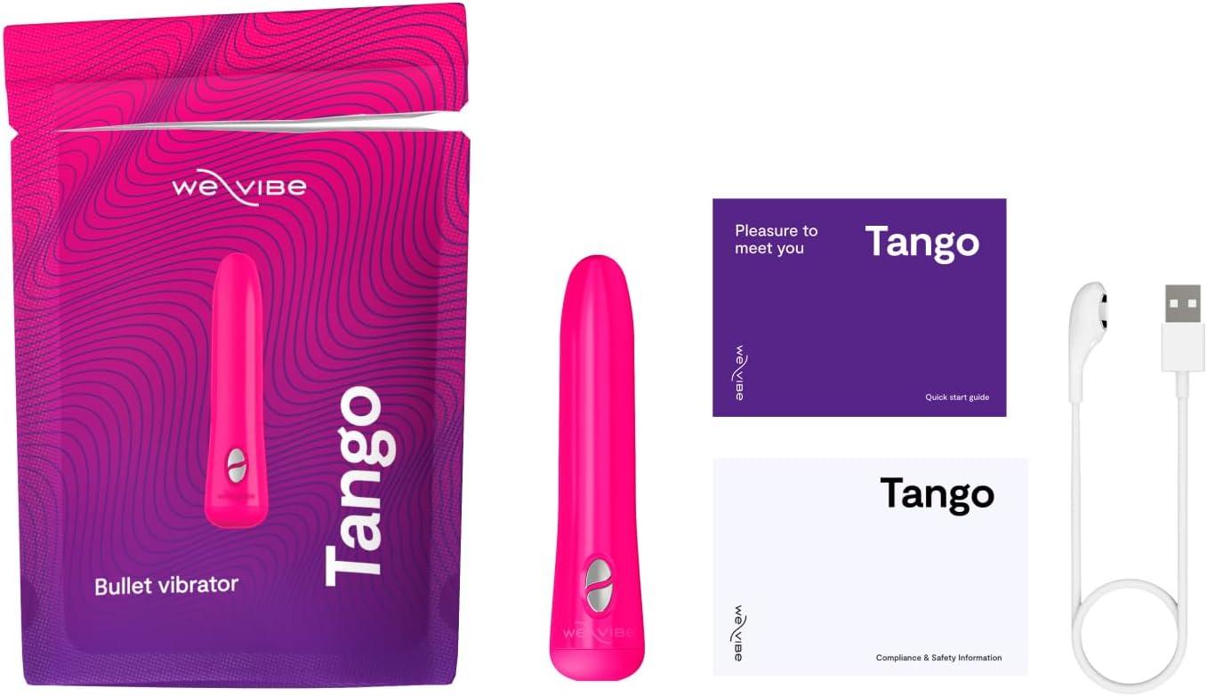 imageWeVibe Tango Bullet Vibrator for Women Vibrating Sex Toy for Her Mini Clitoral Stimulator Massager with 8 Vibration Modes Waterproof Rechargeable Adult Toys for Couples PinkRose Pink