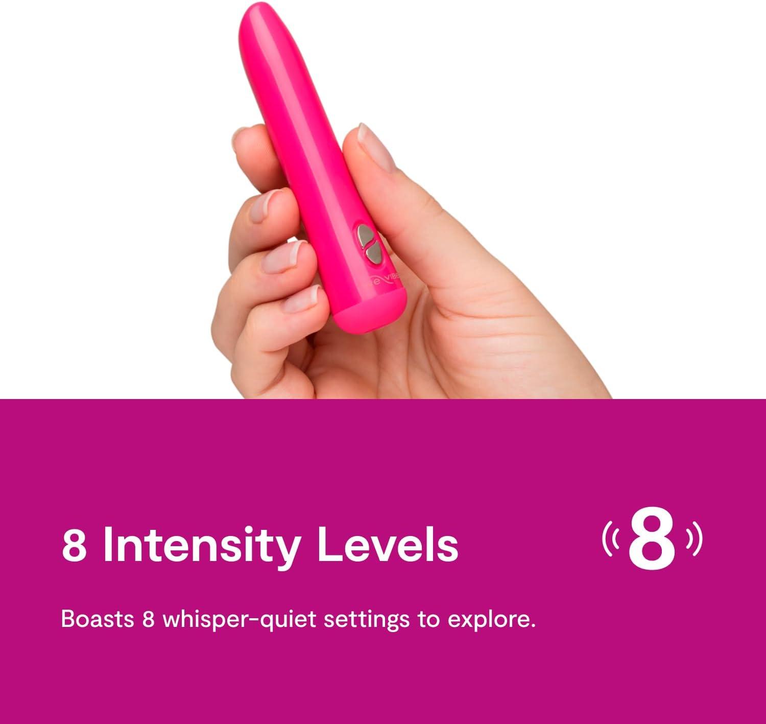 imageWeVibe Tango Bullet Vibrator for Women Vibrating Sex Toy for Her Mini Clitoral Stimulator Massager with 8 Vibration Modes Waterproof Rechargeable Adult Toys for Couples PinkRose Pink