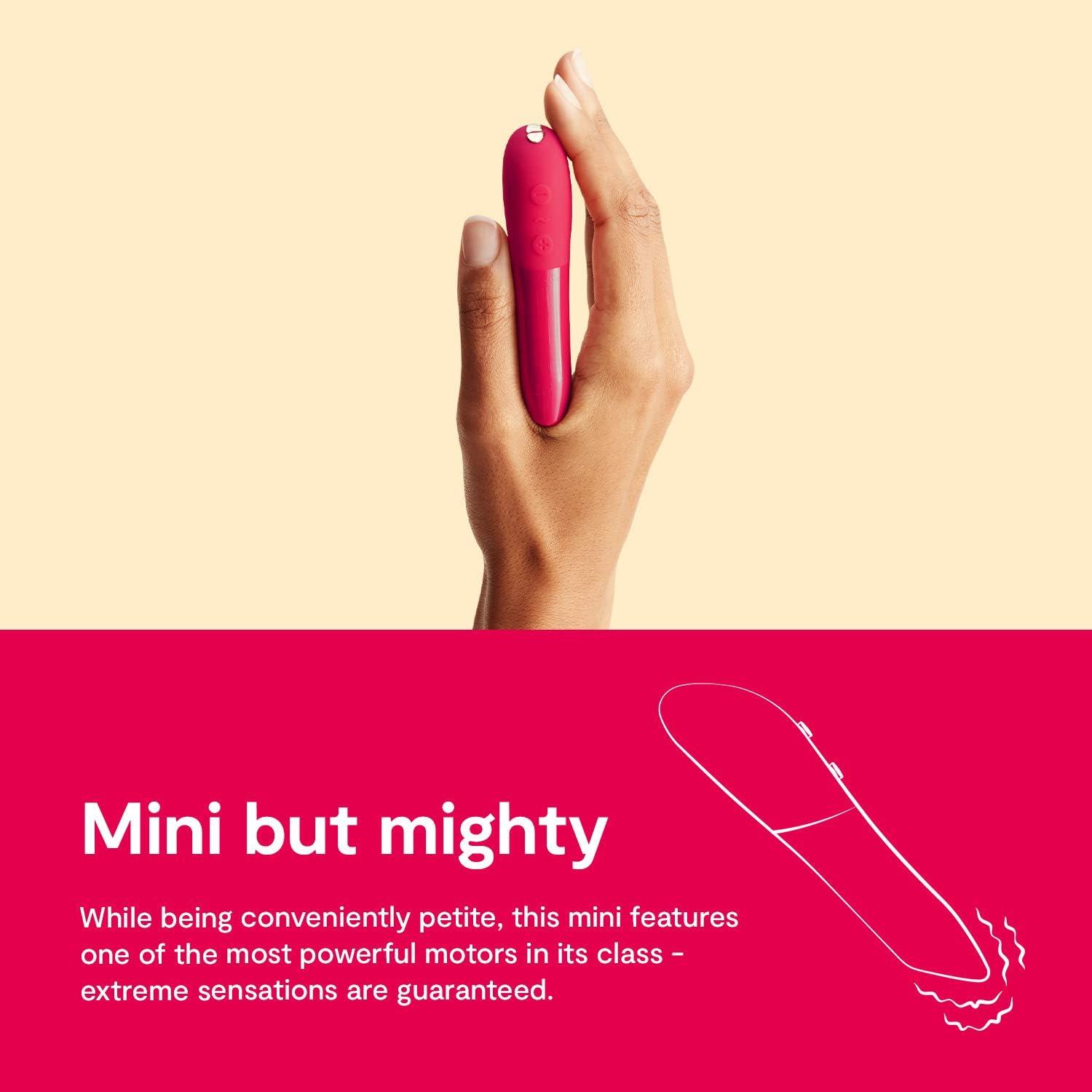 imageWeVibe Tango Bullet Vibrator for Women Vibrating Sex Toy for Her Mini Clitoral Stimulator Massager with 8 Vibration Modes Waterproof Rechargeable Adult Toys for Couples PinkCherry Red