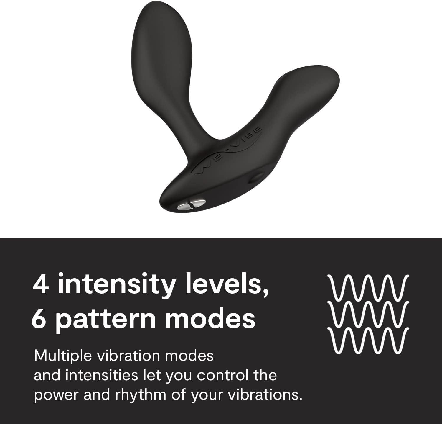 imageWeVibe Vector Vibrating Butt Plug Adult Sex Toy Silicone Perineum amp Prostate Massager Male Sex Toy Long Distance App amp Remote Control Anal Vibrator 10 Modes Anal Plug for Couples BlueBlack