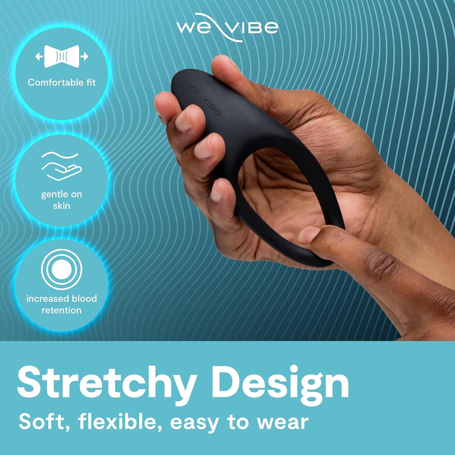 imageWeVibe Verge 2 Vibrating Cock Ring Adult Toy Mens Perineum Vibrators App Control Penis Ring with 10 Vibrations Male Vibrator Silicone Games amp Gifts Wearable Adult Sex Toys for Men amp Couples