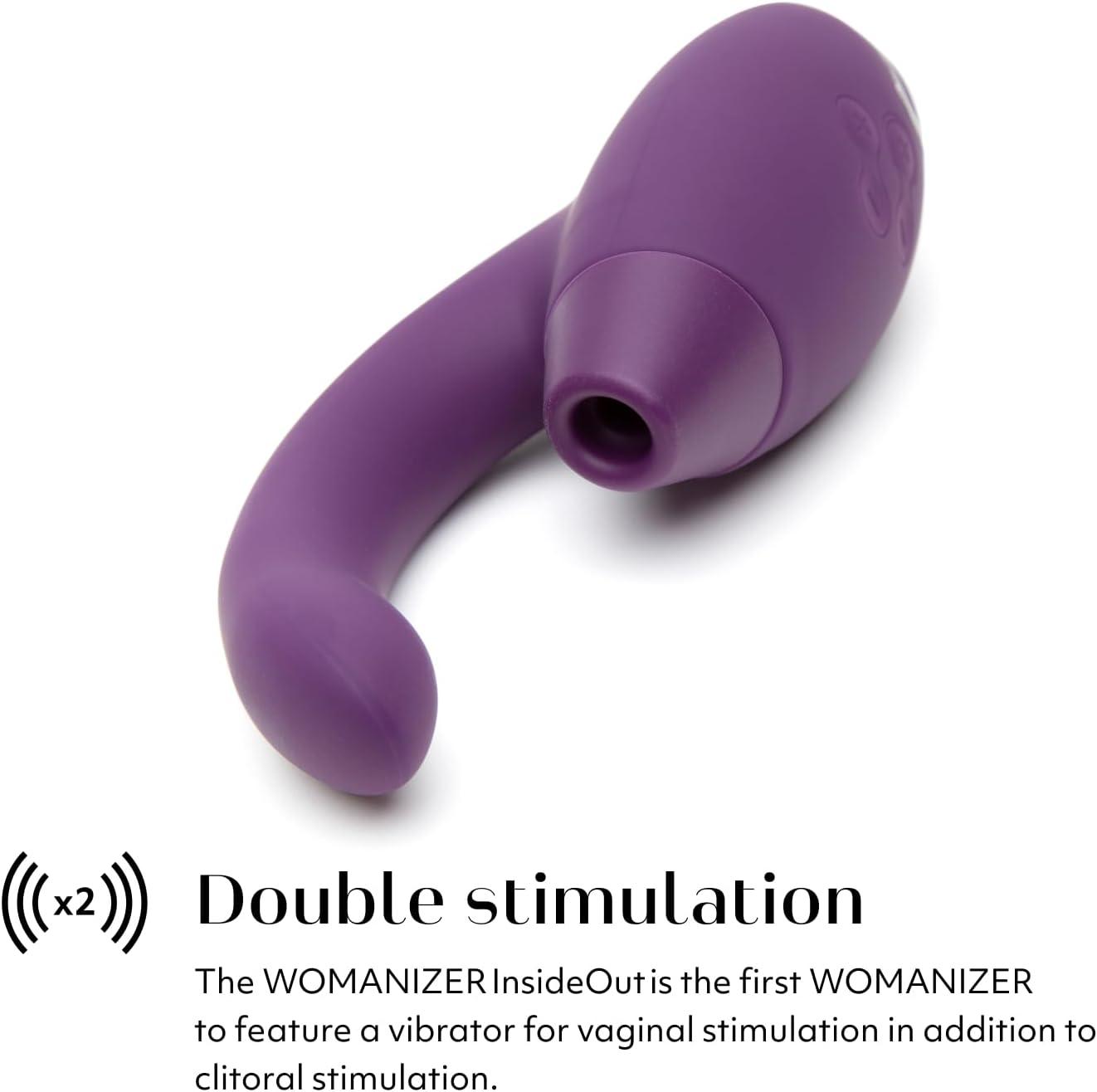 imageWomanizer InsideOut Clitoral Vibrator Adult Sex Toys Clitoris amp G Spot Rabbit Vibrator with 12 Intensity Levels Sexual Pleasure Tools for Women Dildo Adult Toy Clit Sucker Sex Toy PurplePurple